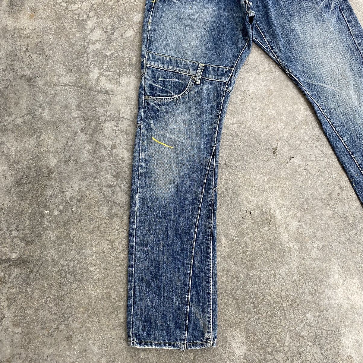 Designer × Japanese Brand Rage Blue Japan Double Waist Denim Jeans Size US 31 - 4 Thumbnail