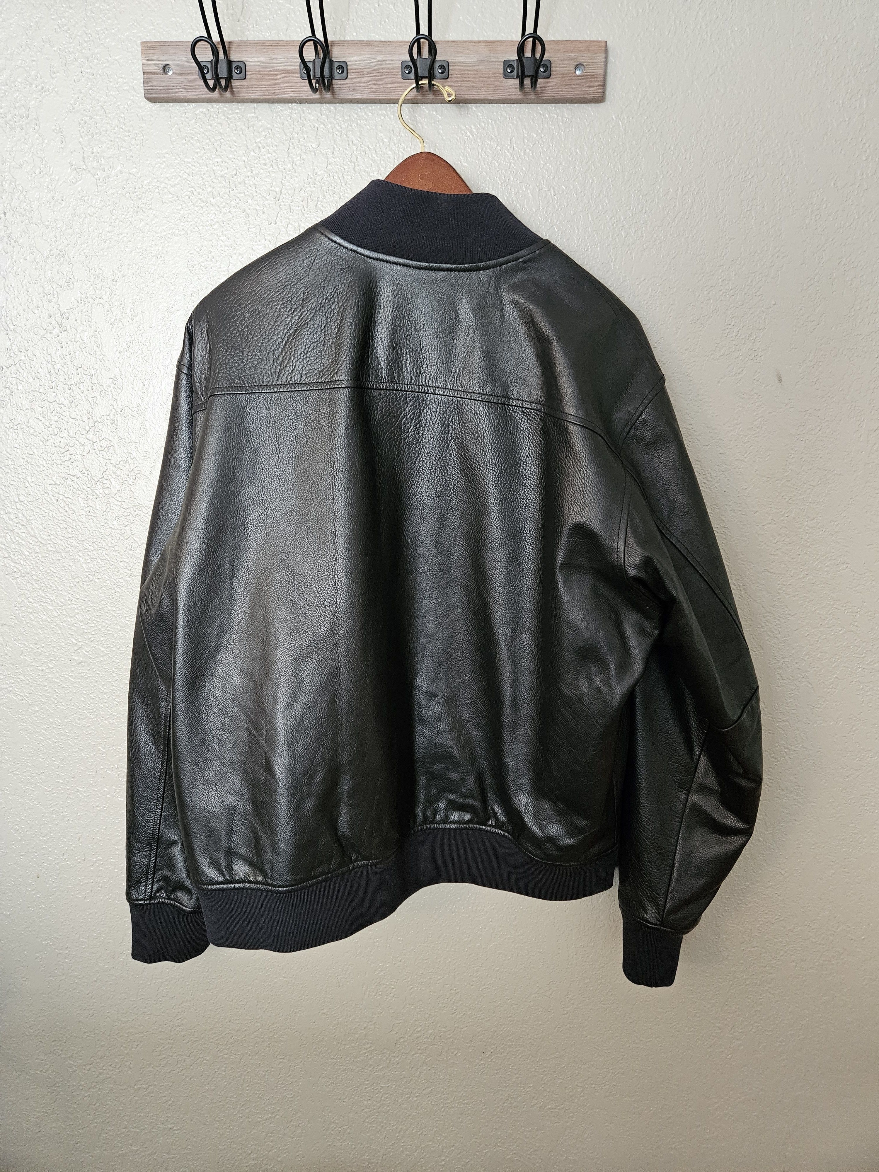 Nike Big Swoosh Leather Jacket Sample Size US L / EU 52-54 / 3 - 2 Thumbnail