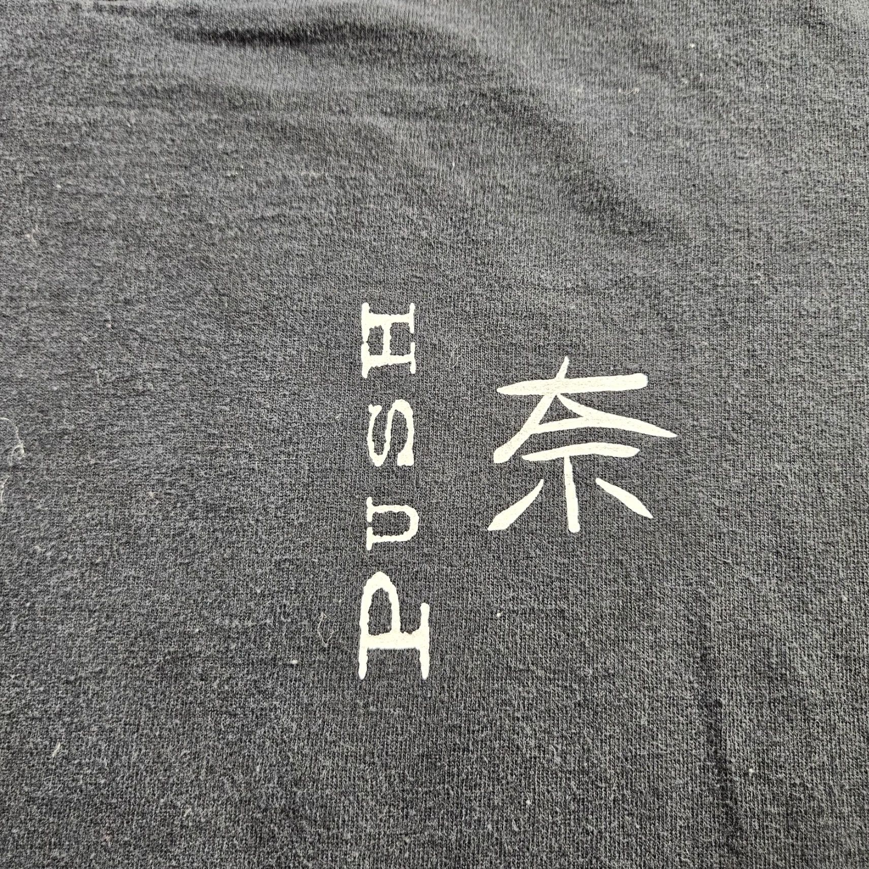 Fruit Of The Loom Push Kanji Graphic Shirt Men's XL Black Short Sleeve Tee 90s Size US XL / EU 56 / 4 - 2 Thumbnail