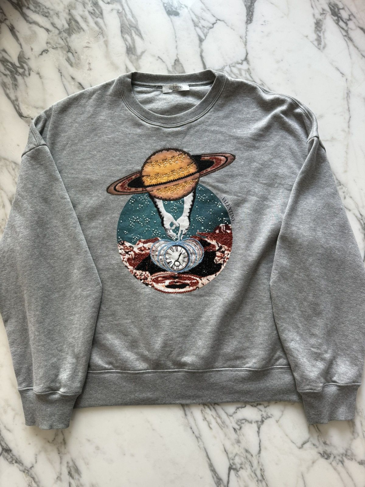 Valentino Valentino Saturn Bead-Embellished Sweatshirt Size US S / EU 44-46 / 1 - 1 Thumbnail