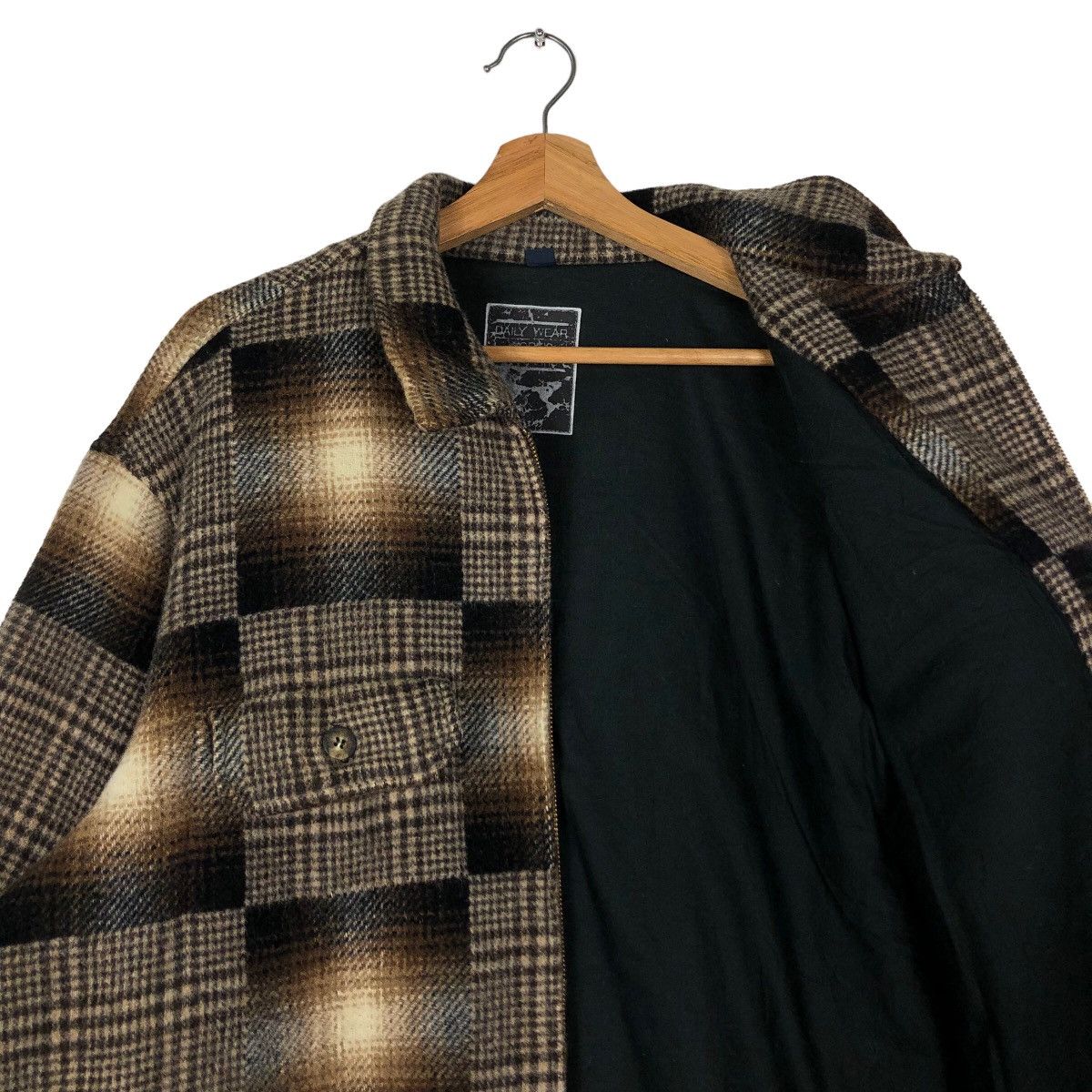 Flannel 🔥90s Vintage Bomber Wool Jacket Daily Wear Works Japan Made Size US L / EU 52-54 / 3 - 9 Thumbnail