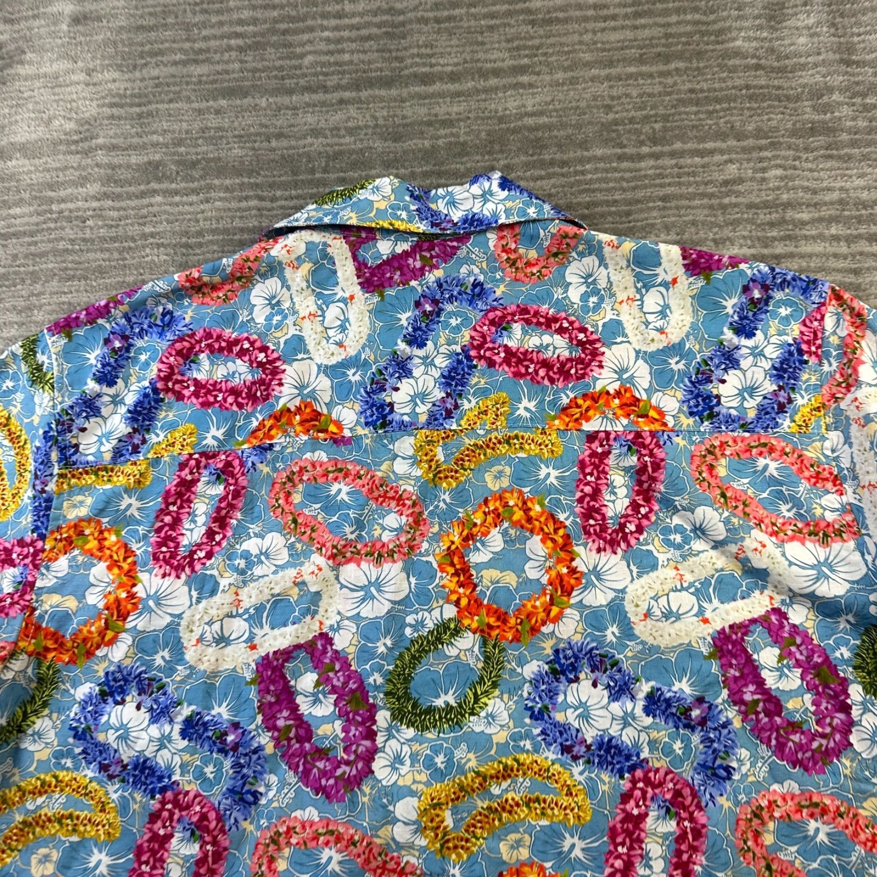 Vintage Yiume Shirt Mens M Blue Floral Hawaiian Button-Up Cotton Short Sleeve Casual Party/Cocktail Size US M / EU 48-50 / 2 - 5 Thumbnail