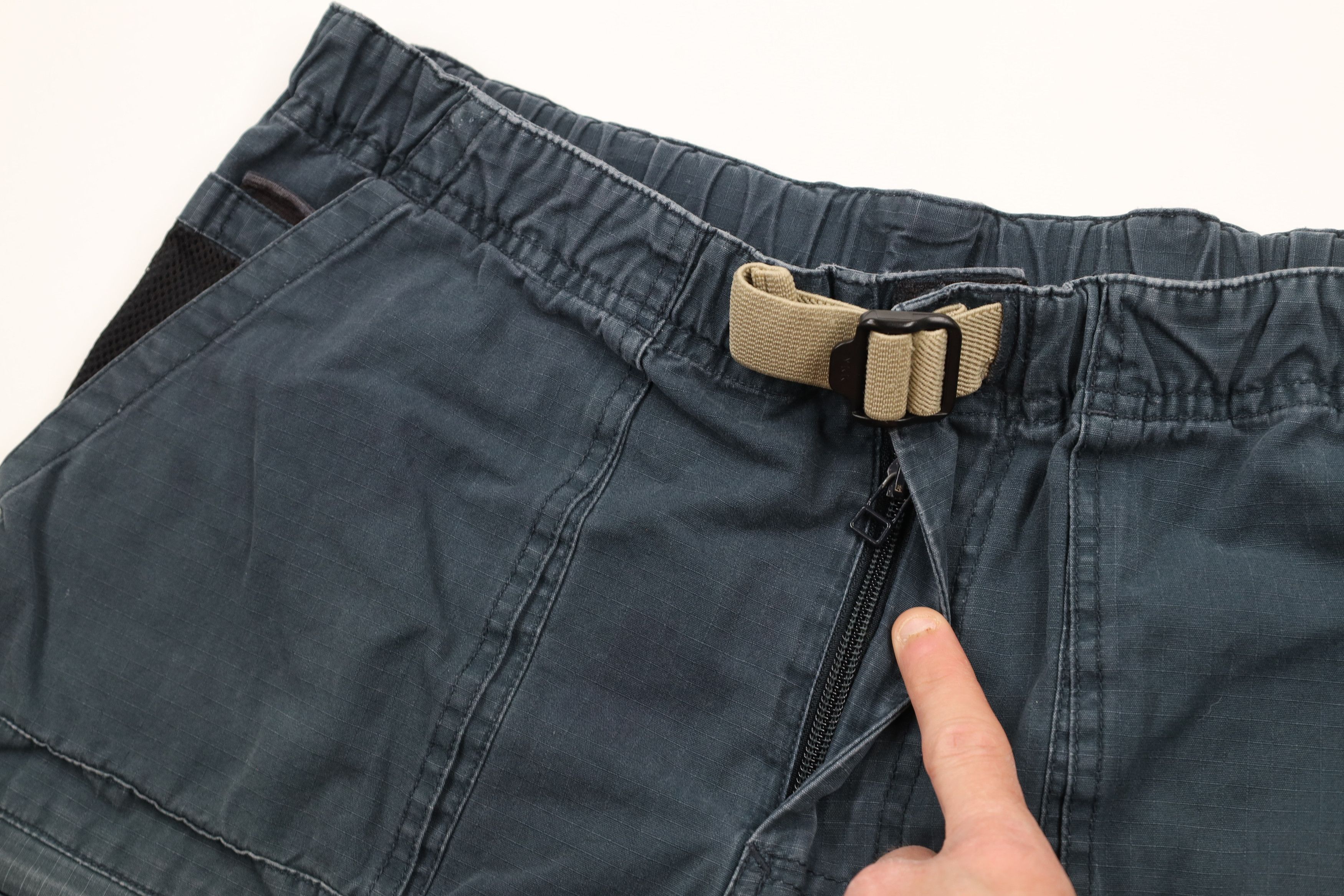 Gap Vintage 90s Gap Ripstop Belted Cargo Shorts Blue Cotton Size US 30 / EU 46 - 5 Thumbnail