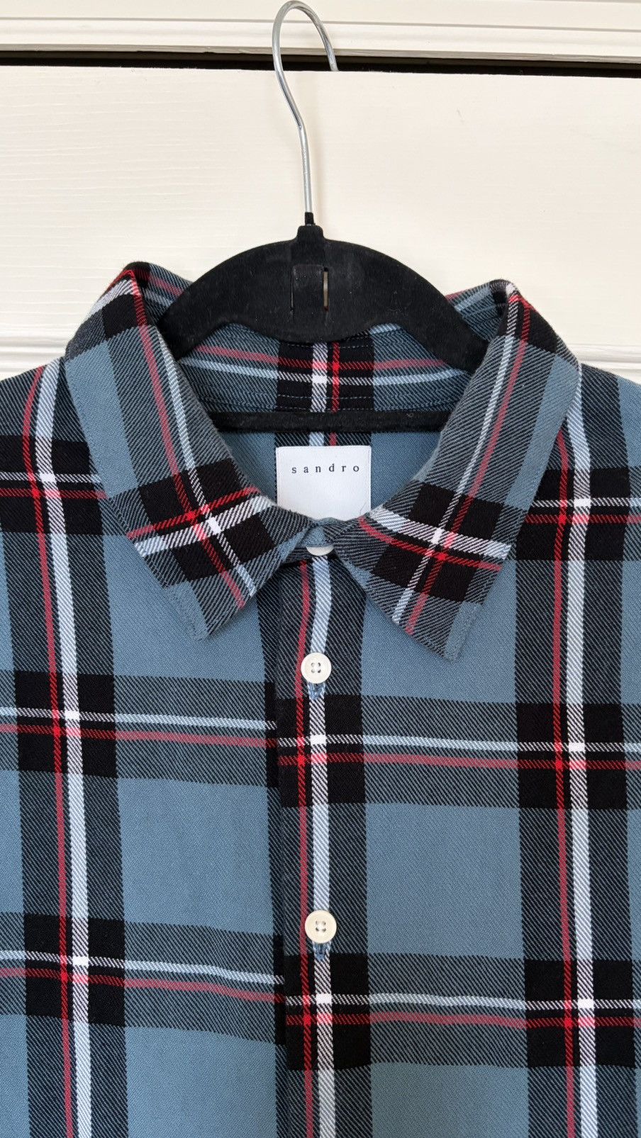Sandro Sandro Blue Plaid Button Up Shirt Size US XL / EU 56 / 4 - 3 Thumbnail
