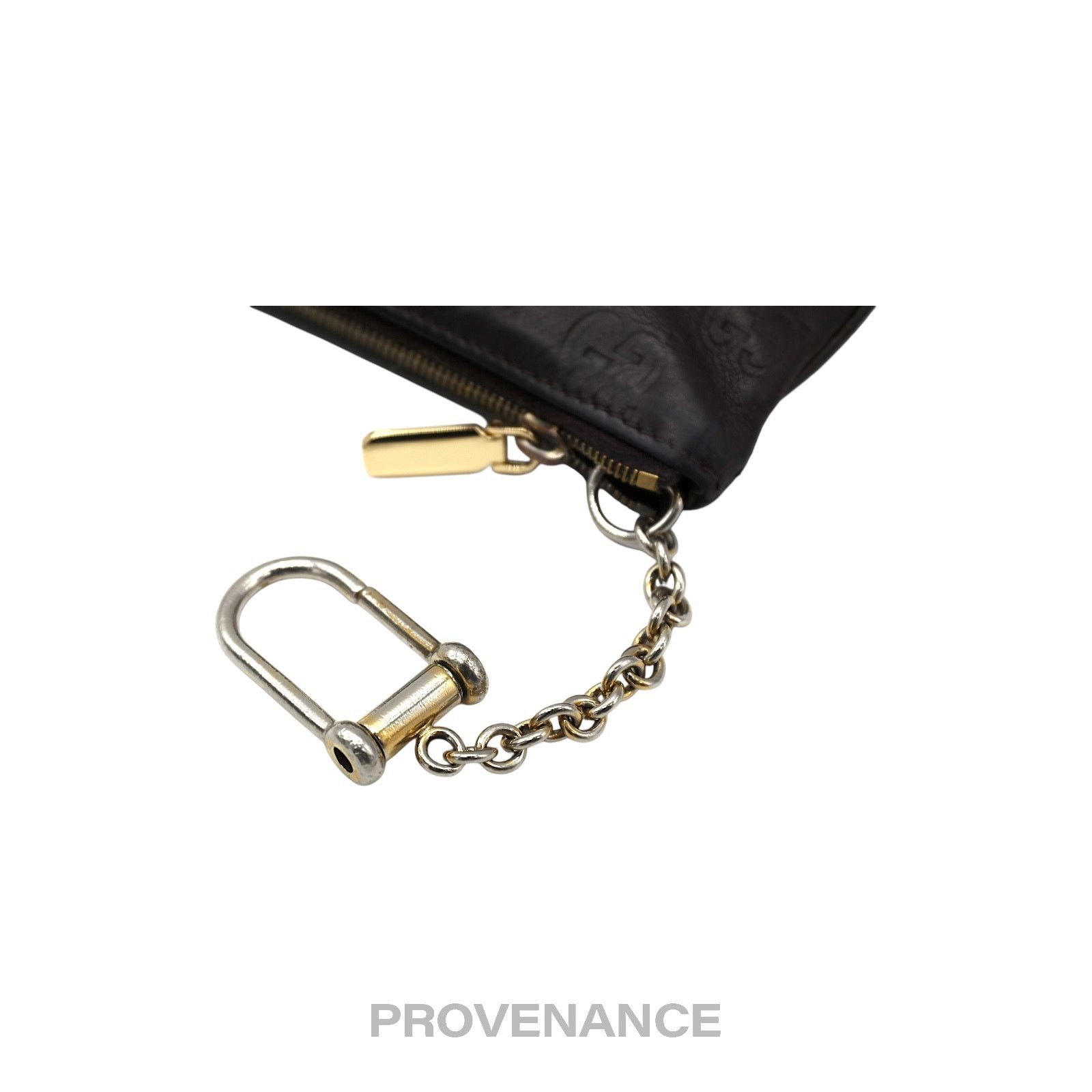 🔴 Gucci Key Pouch Cles - Chocolate Guccissima Leather