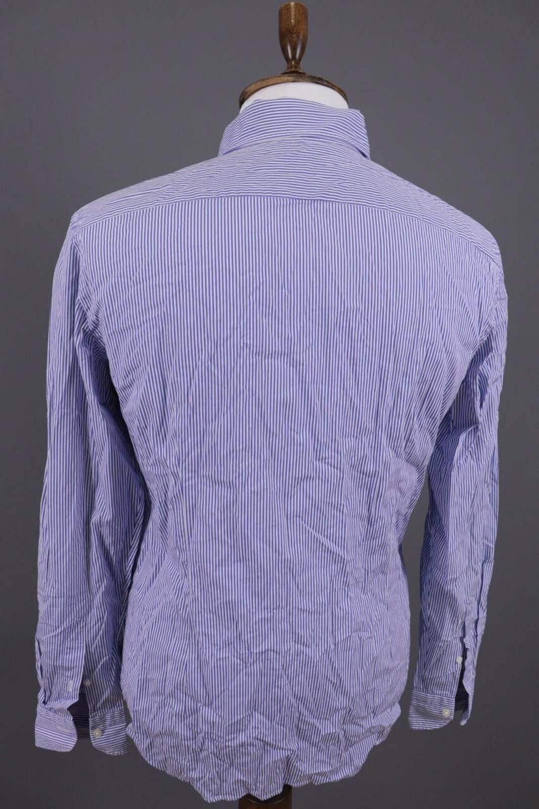 Boglioli Boglioli Milano Blue Striped Button Shirt Size 41 16 Size US M / EU 48-50 / 2 - 11 Thumbnail
