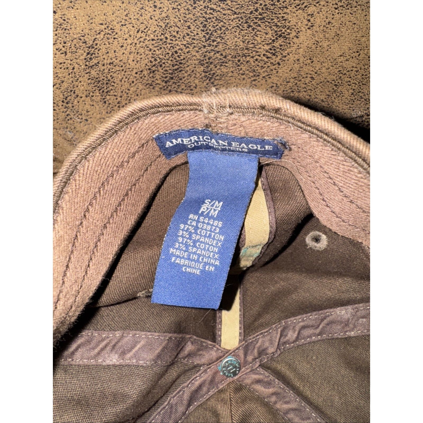 American Eagle Outfitters × Vintage Vintage American Eagle Outfitters Brown Fitted Cap S/M Size ONE SIZE - 4 Thumbnail