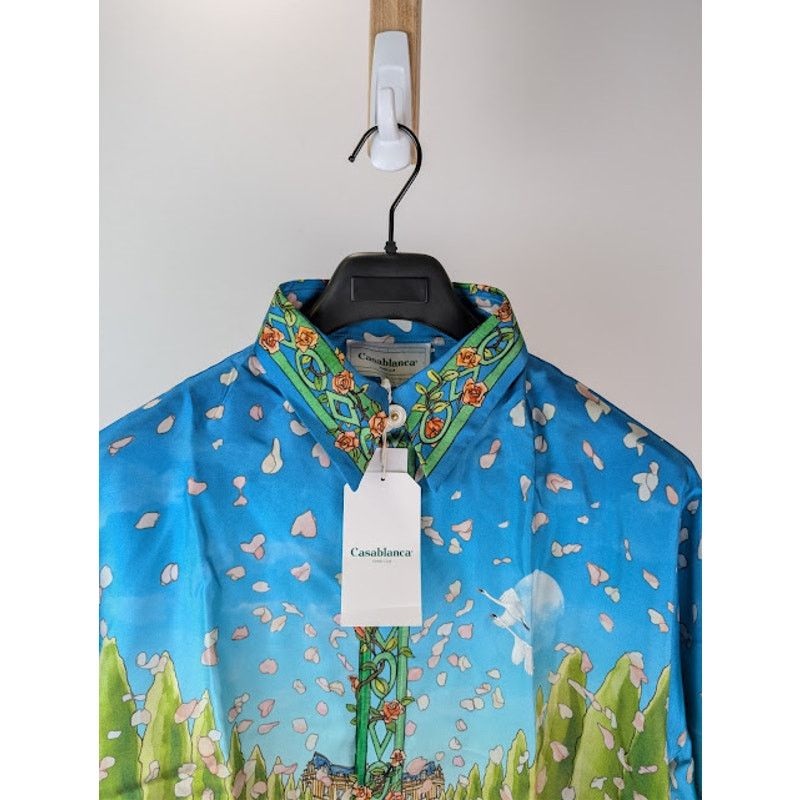 Casablanca o1rshd1 L'Amour En Fleur Long Sleeve Silk Shirt in Multi Size US XL / EU 56 / 4 - 7 Thumbnail