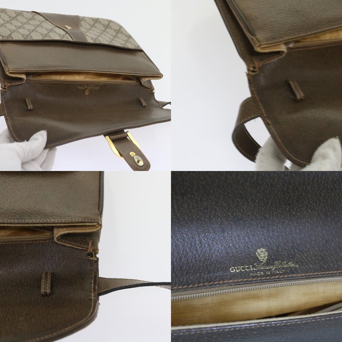 Gucci GUCCI GG Supreme Shoulder Bag Pvc Leather Beige Size ONE SIZE - 11 Thumbnail