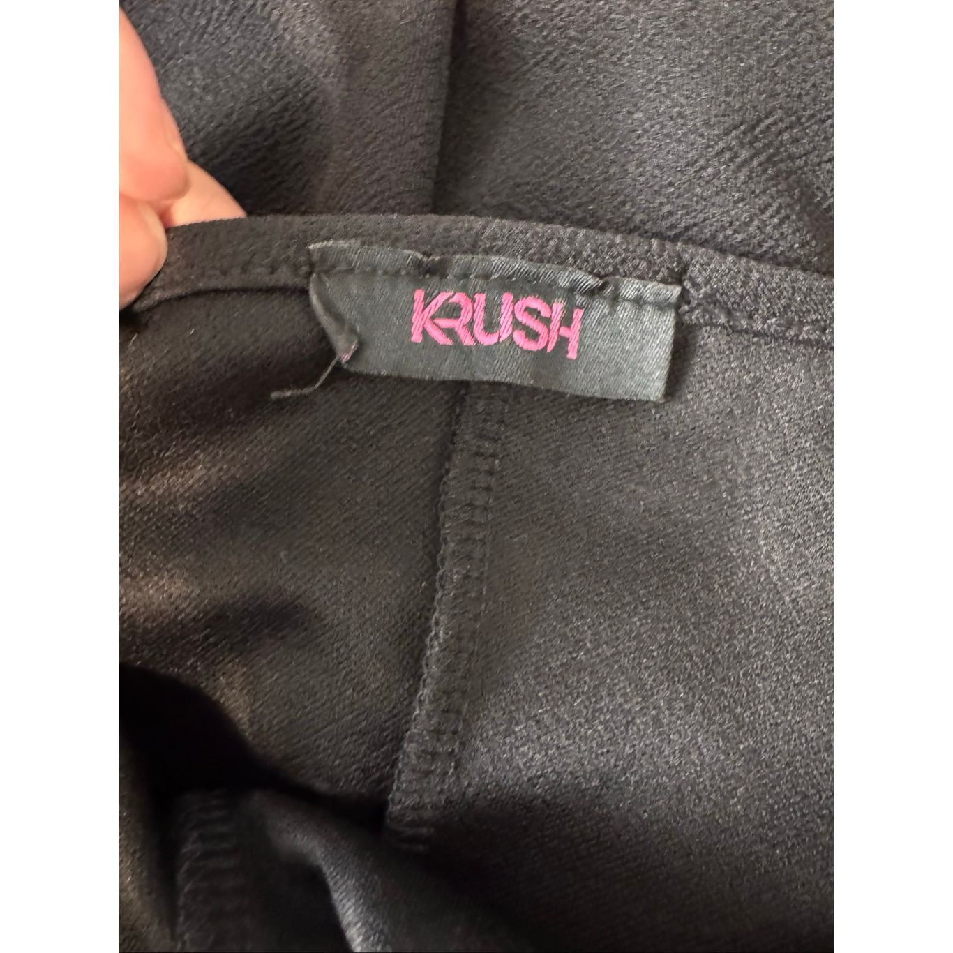Other KRUSH Black Lace-Up Front Bodysuit Women’s Medium Spaghetti Size L / US 10 / IT 46 - 6 Thumbnail