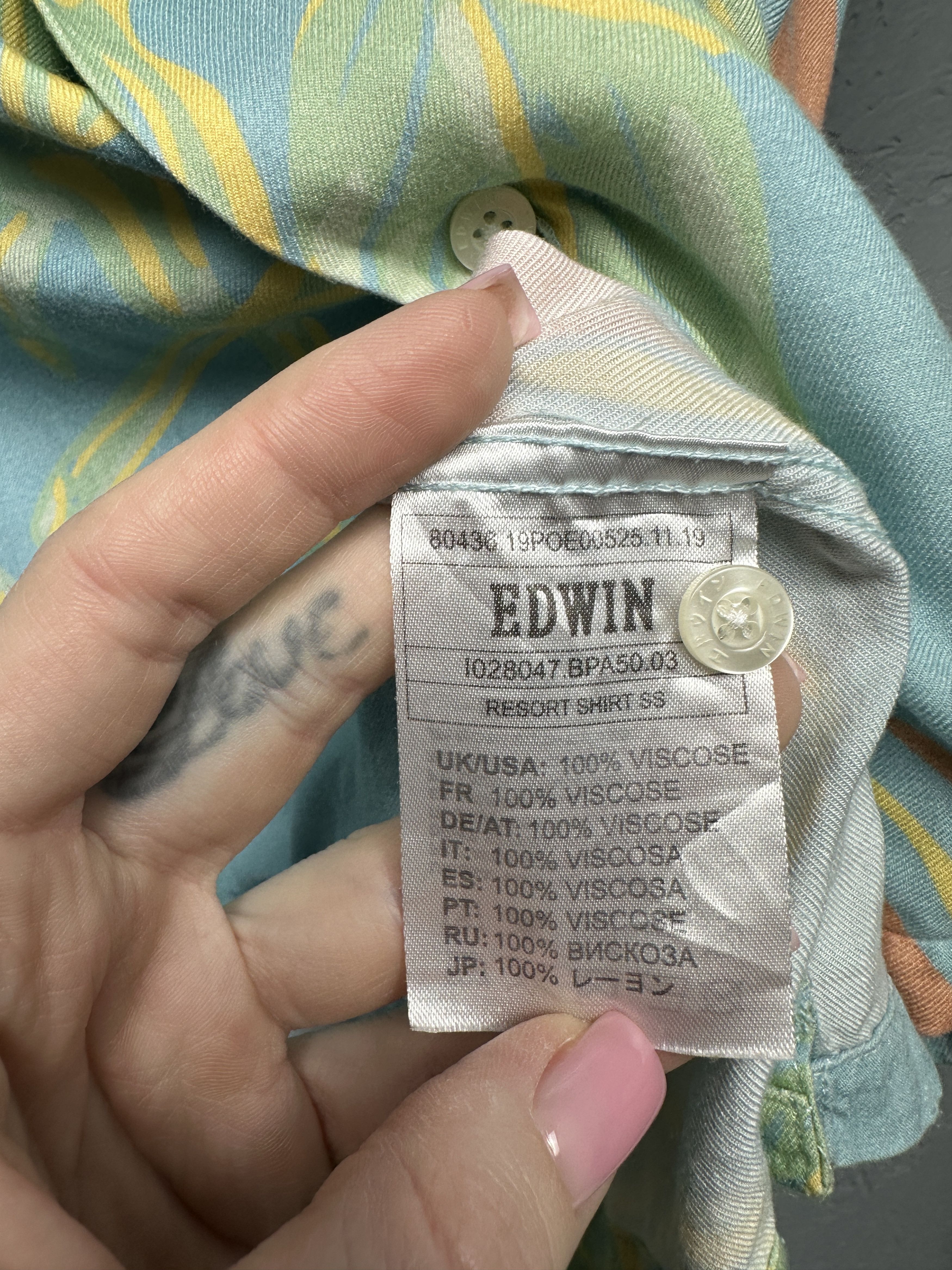 Edwin Edwin Mens Resort Hawaiian Shirt Size US L / EU 52-54 / 3 - 4 Thumbnail