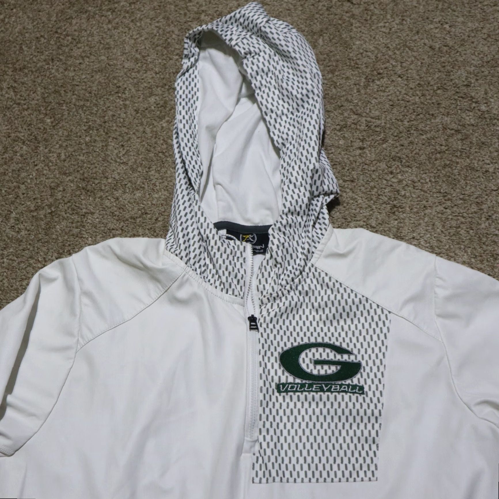Vintage Columbia Volleyball Jacket White Hooded Coat Adult S Womens Small Hoodie Jacket Size S / US 4 / IT 40 - 2 Thumbnail