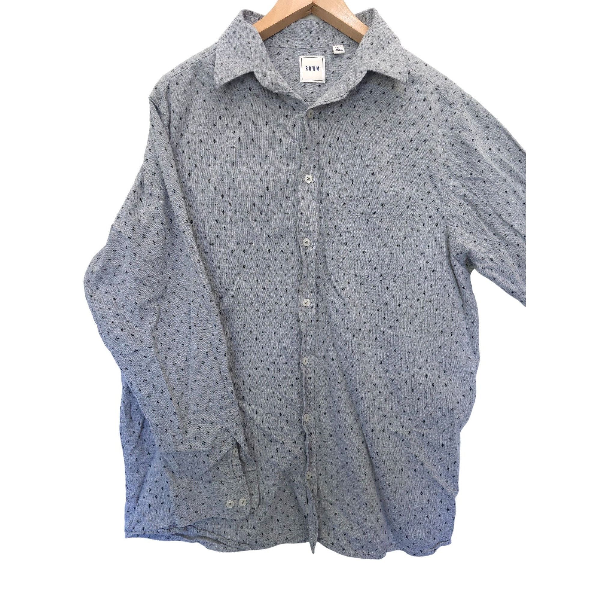 Other Rowm XLT 100% Cotton Light Blue/Gray Long Sleeve Button-Up S Size US XL / EU 56 / 4 - 1 Thumbnail