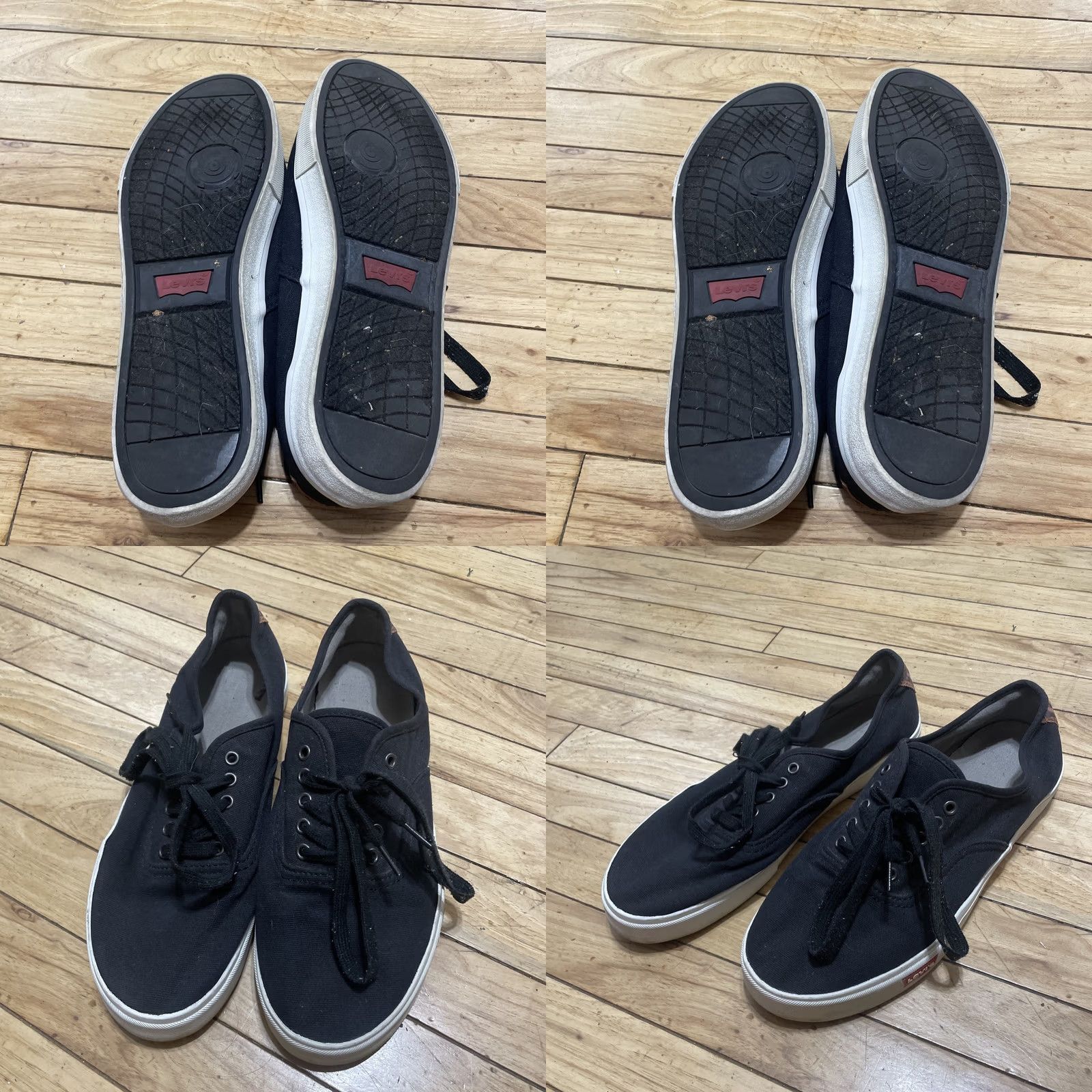 Levi's Levi's Mens Black Low Top Fashion Sneakers Lace Up Casual Shoes Size 13 Black Sneakers Men’s 13 Levi's Low-Top Shoe Size US L / EU 52-54 / 3 - 8 Thumbnail