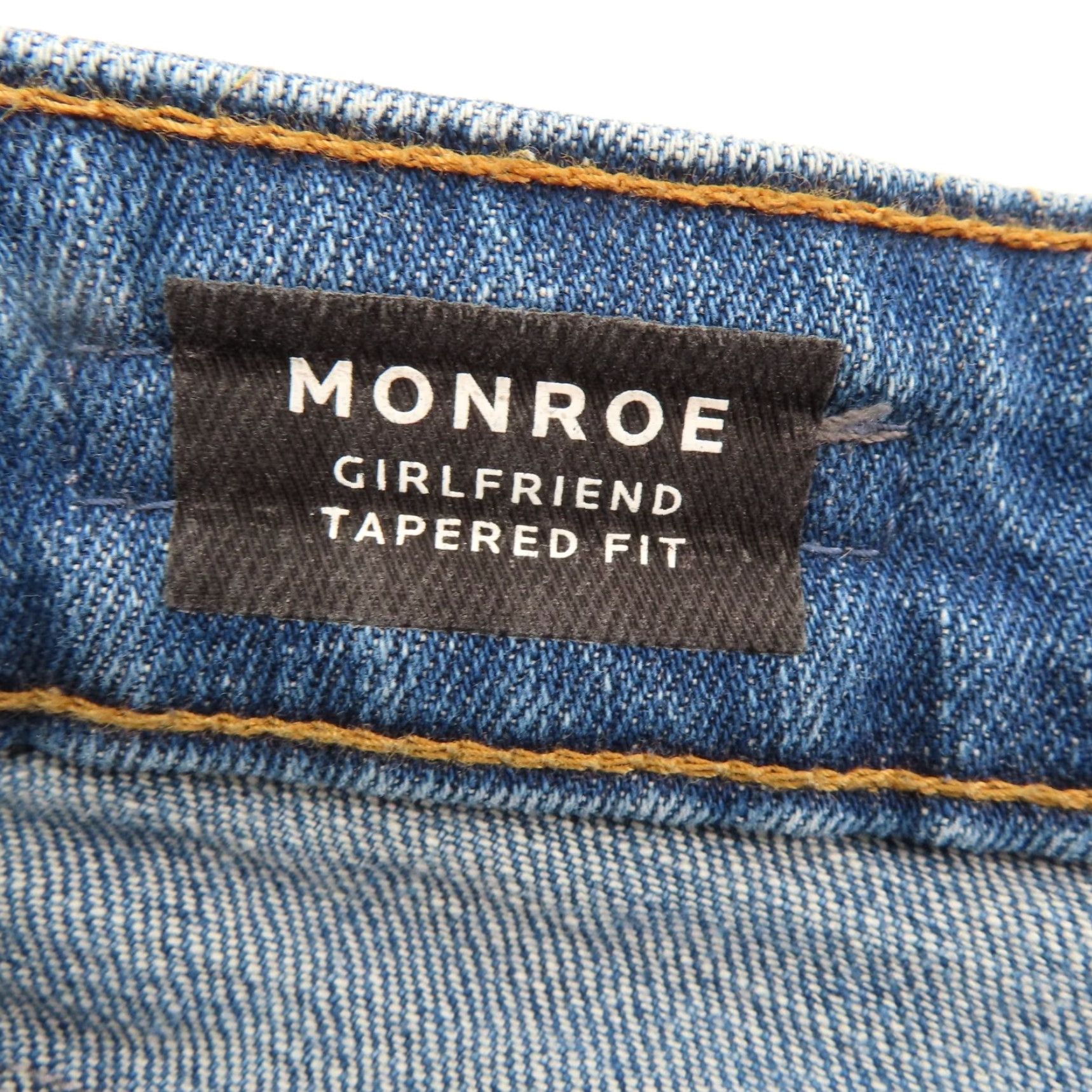 DENHAM Denham Womens 24W 28L Monroe Girlfriend Tapered Fit Medium Wash Blue Denim Jeans Size 42" / US 20 - 7 Thumbnail