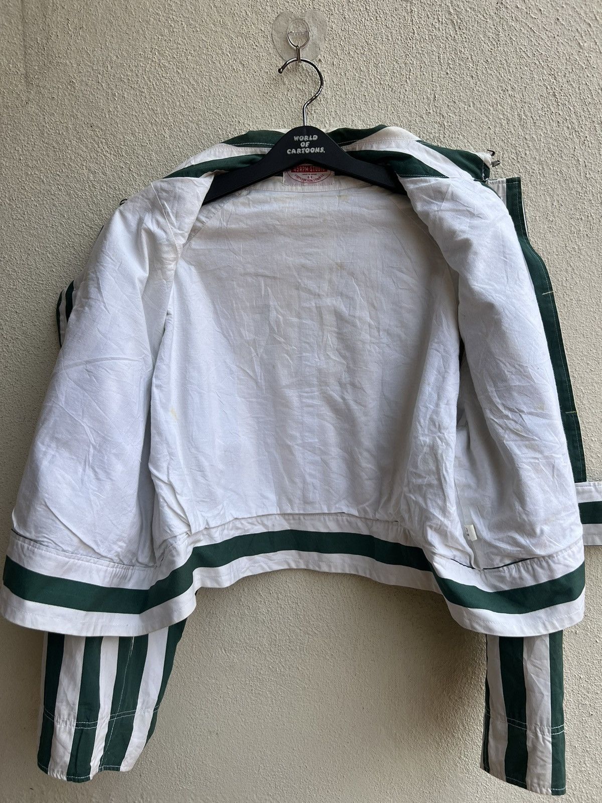 45rpm Vintage 90s 45rpm Japan Border Striped Cropped Jacket Size US XL / EU 56 / 4 - 23 Thumbnail