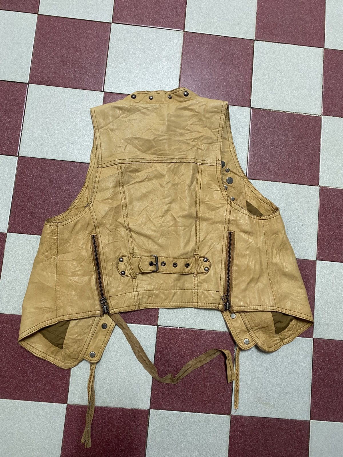 Leather Biker Vest Kasibady