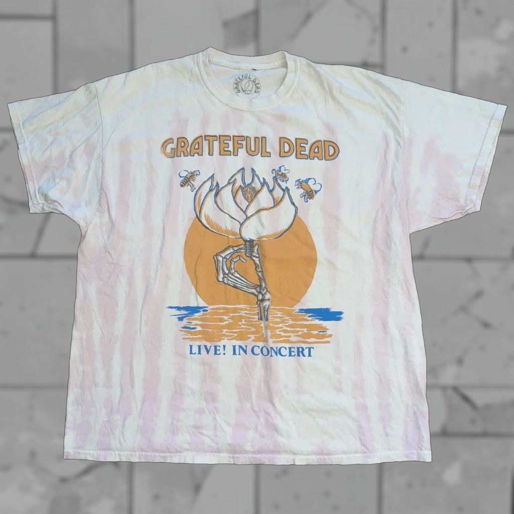 Olive VINTAGE Grateful Dead Concert Graphic Tee Shirt Mens Size Small Beige Size US S / EU 44-46 / 1 - 1 Thumbnail
