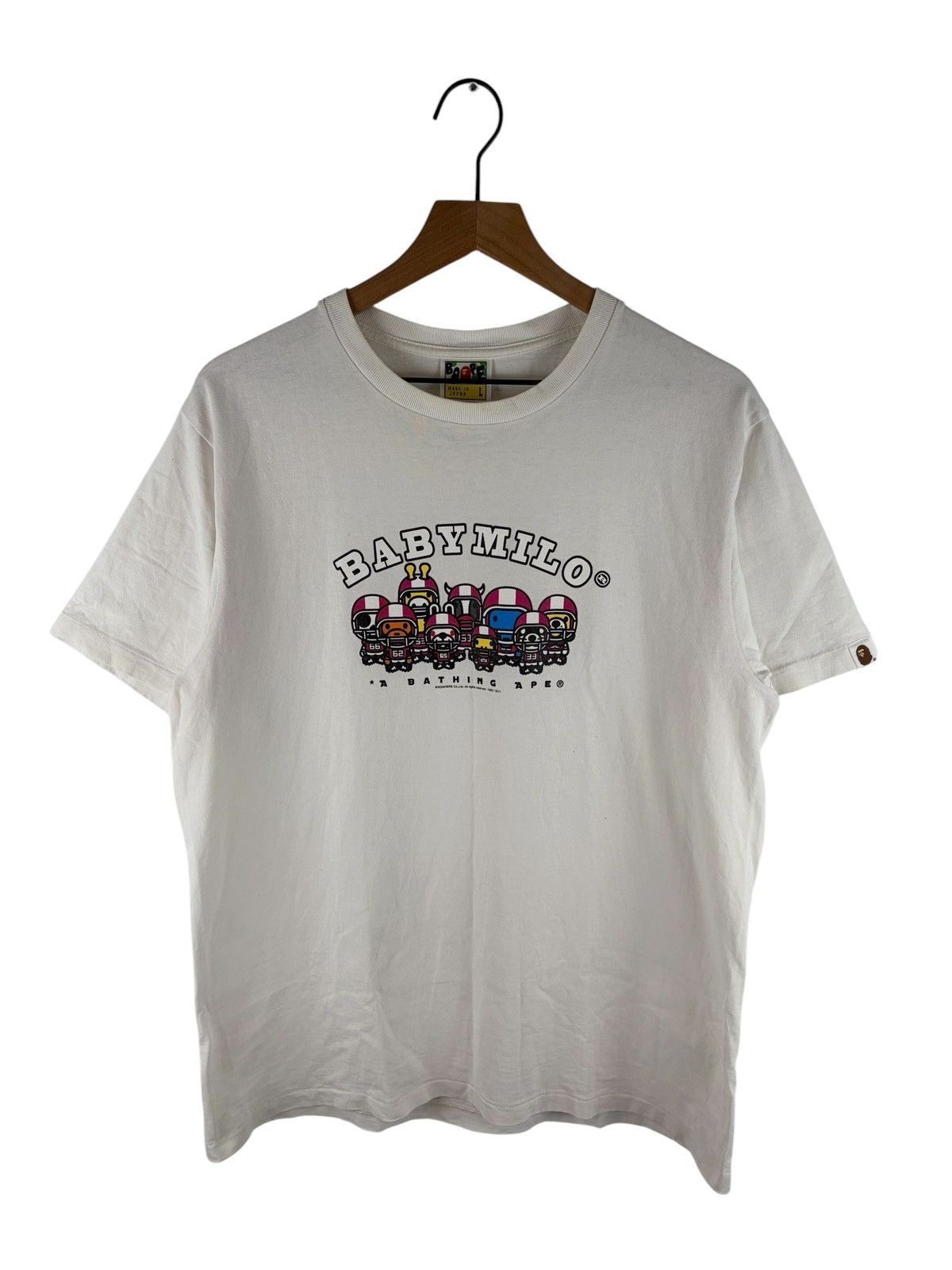 2011 Bape Milo Football Team Print T-Shirt