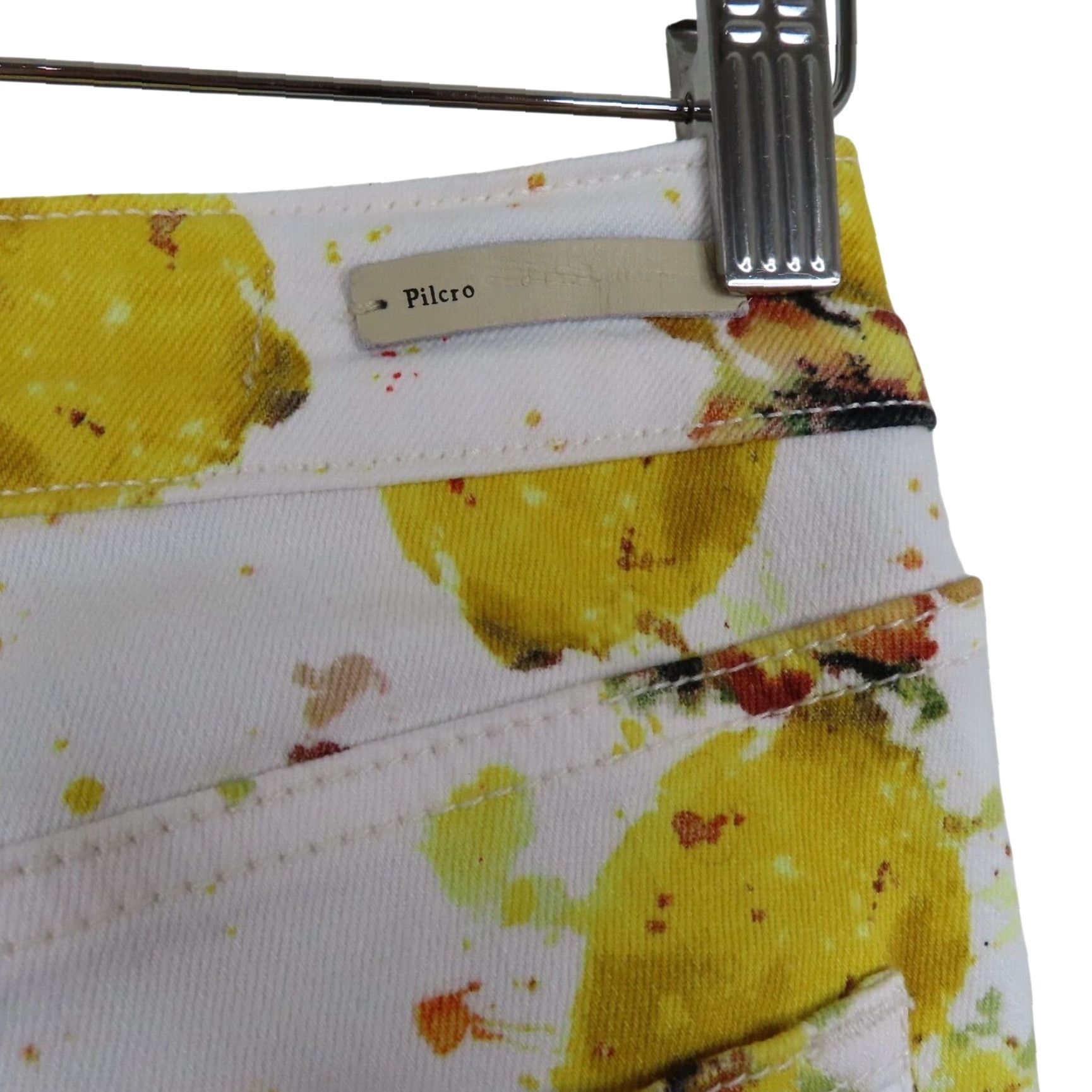 Vintage Pilcro and the Letterpress Womens Jeans 26 High Rise Bootcut Yellow Lemon Print Floral 5-Pocket Denim Bohemian Womens Size 26" / US 2 / IT 38 - 6 Thumbnail
