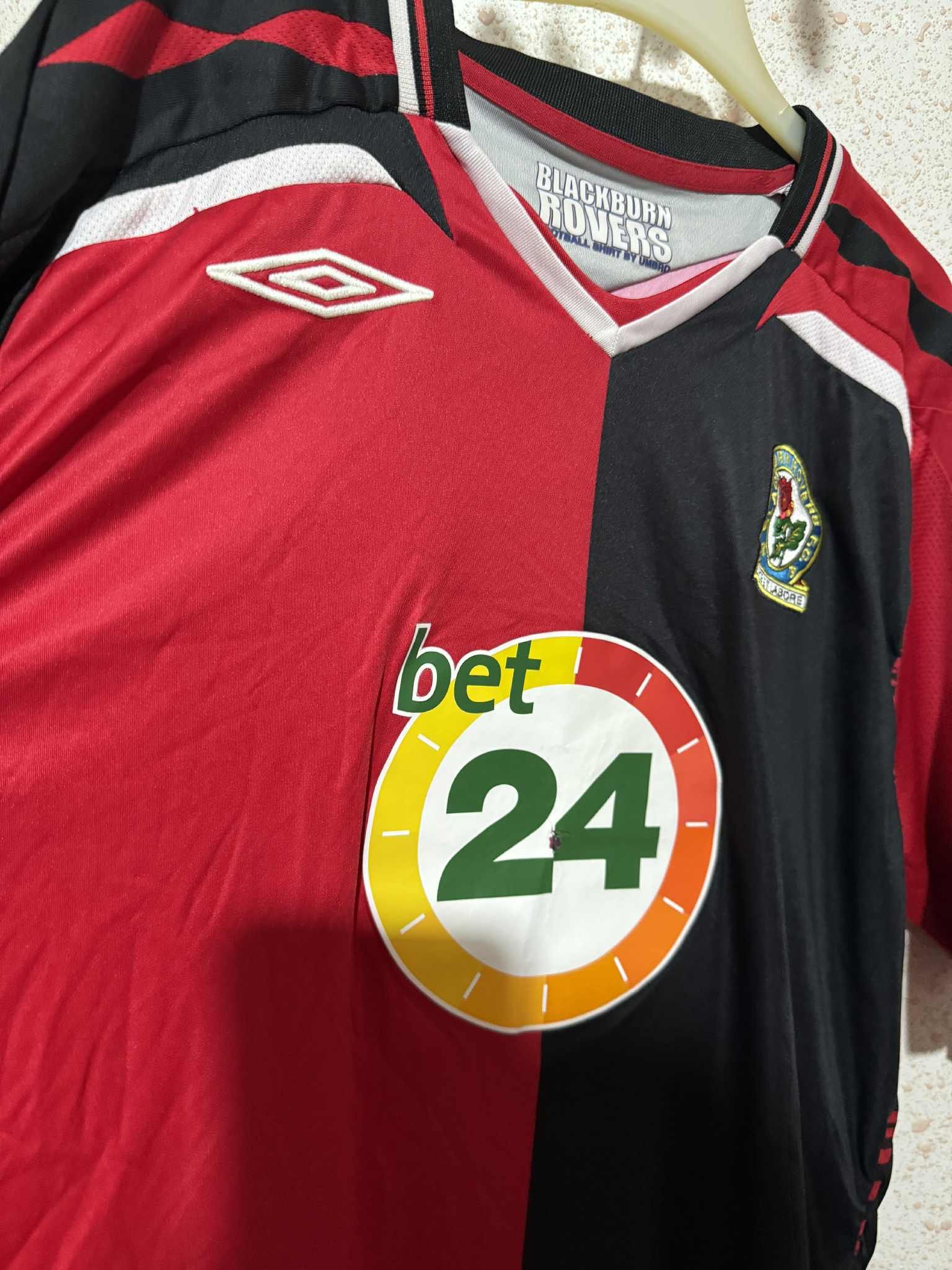Umbro Blackburn 2007/08 Away Shirt - Warnock #3 Size US XL / EU 56 / 4 - 5 Thumbnail
