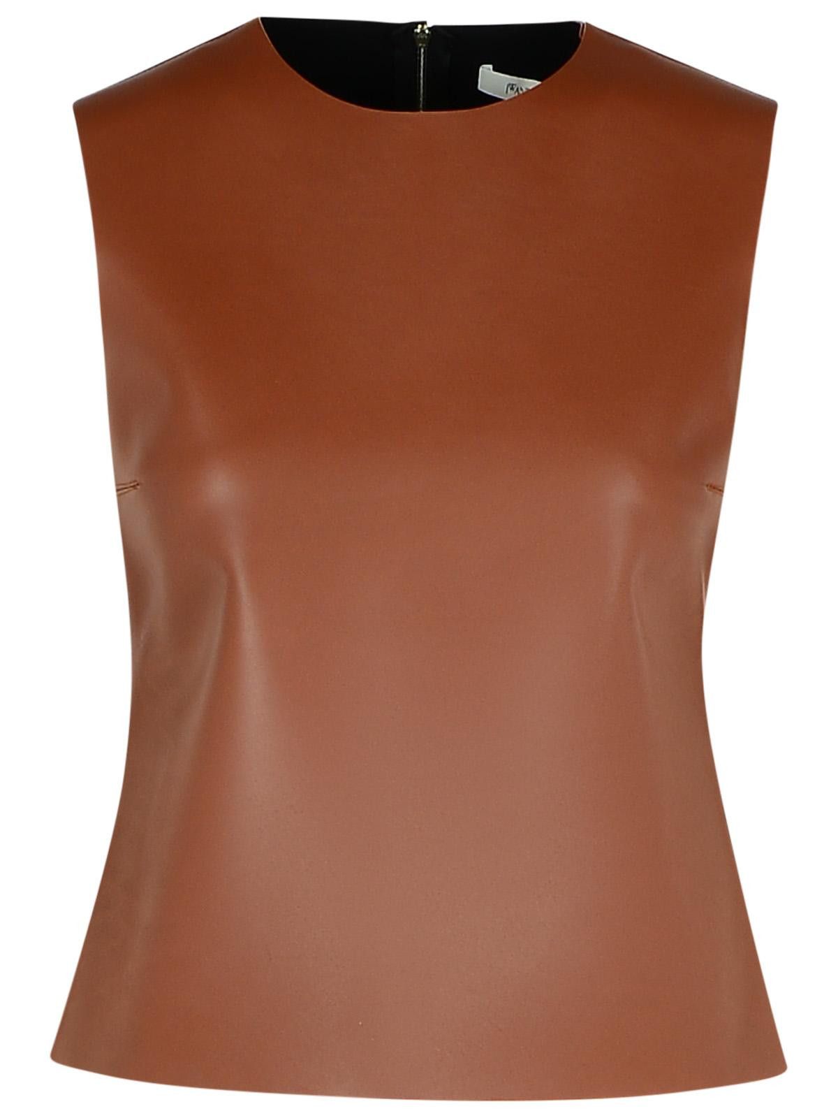 JW Anderson JW ANDERSON Brown Leather Tank Top Size XS / US 0-2 / IT 36-38 - 1 Thumbnail