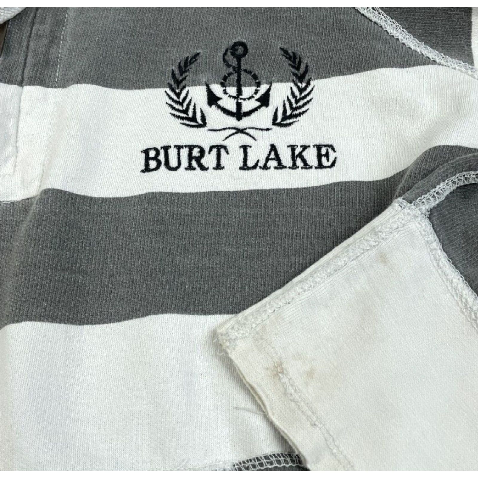 Vintage VINTAGE Rag Wear USA Hoodie Shirt Adult Small White 90s Striped 1/4 Zip Embroidered Crest Mens Size US S / EU 44-46 / 1 - 7 Thumbnail