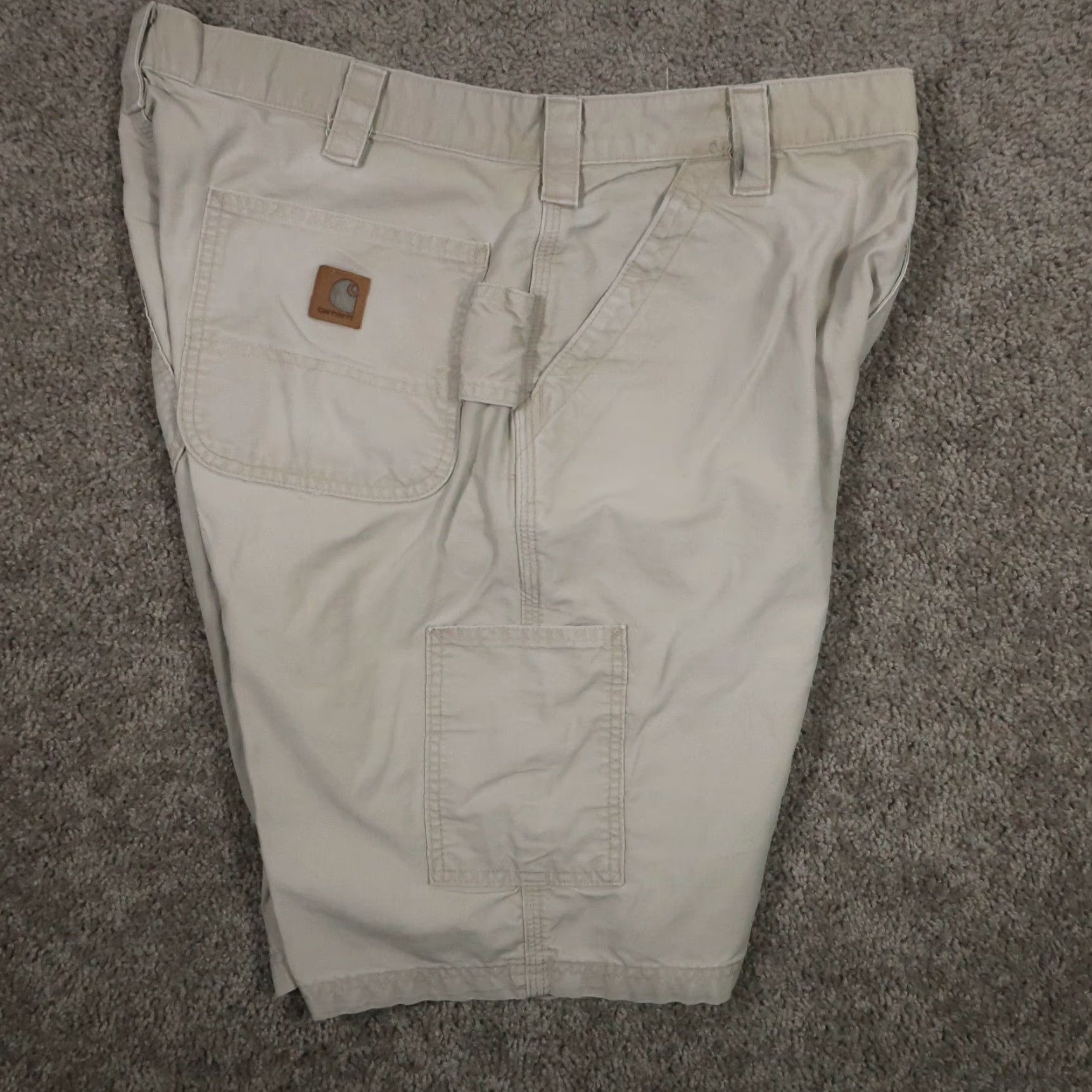Carhartt VINTAGE Carhartt Carpender Shorts Mens 38 Original Fit Tan Cotton Canvas Hammer Loop EUC Size US 38 / EU 54 - 5 Thumbnail