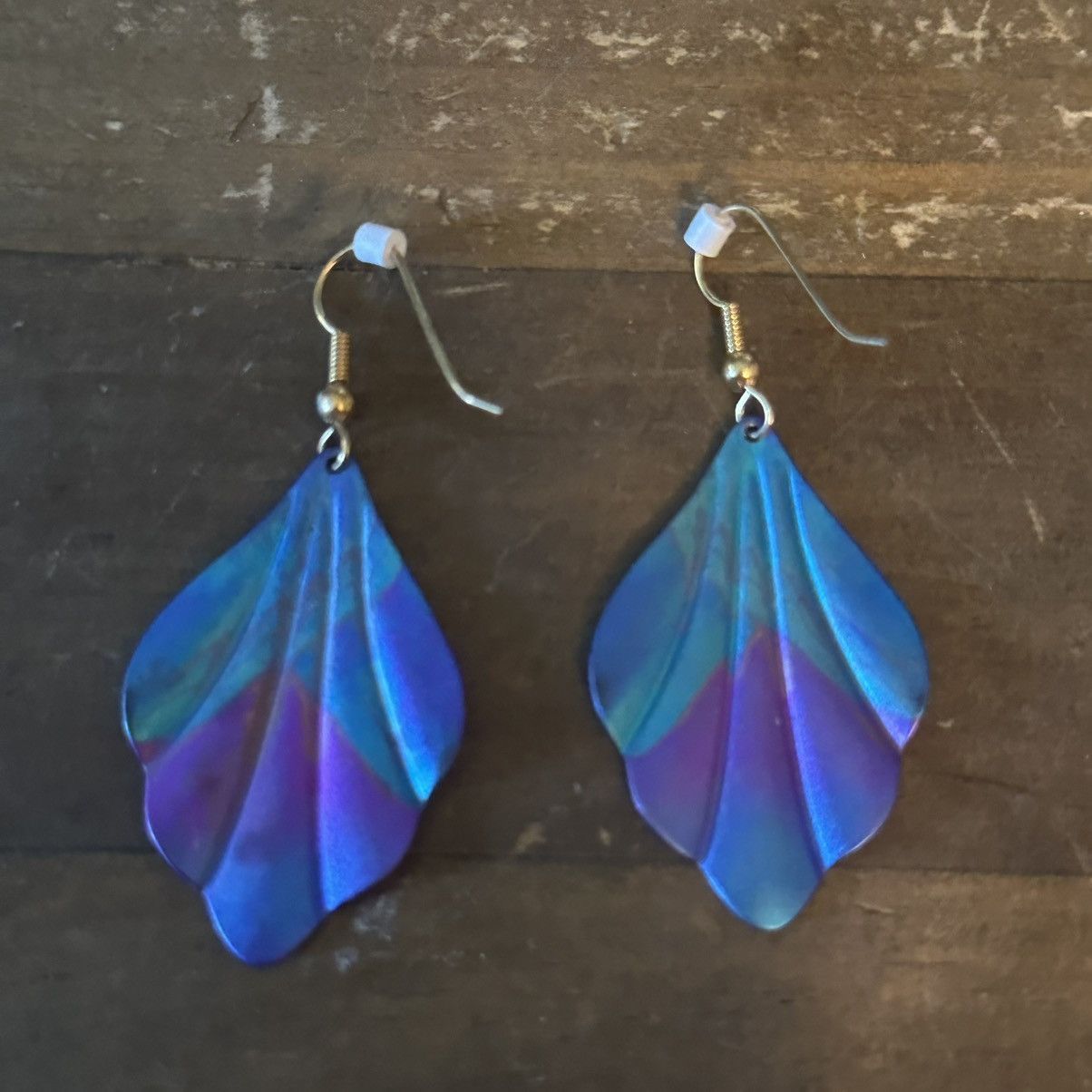 Other Peacock flower petal dangle earrings Size ONE SIZE - 4 Thumbnail