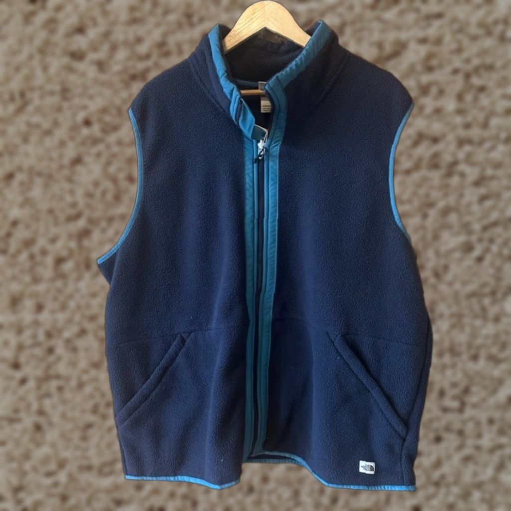 The North Face The North Face Fleece Vest 2XL Blue Full Zip Mens Jacket Carbondale The North Face Windwall Vest Size US XXL / EU 58 / 5 - 1 Thumbnail