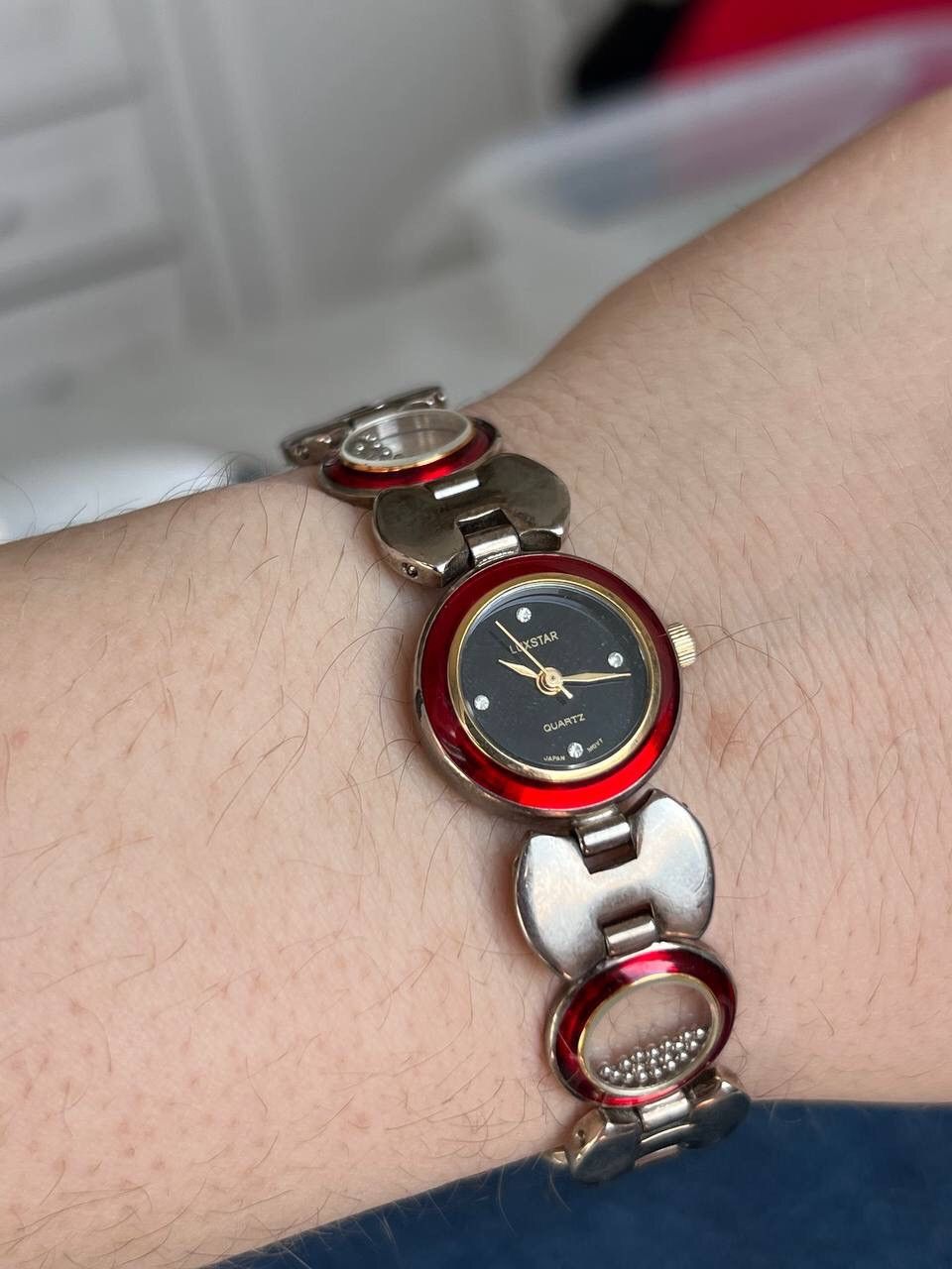 Japanese Brand × Vintage Vintage Japanese style futuristic Watch Chrome Red Blood 🩸 Size ONE SIZE - 7 Thumbnail