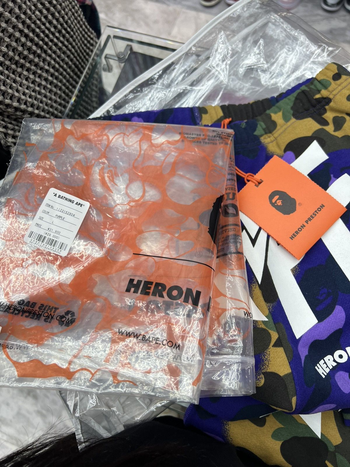 Bape Bape x Heron Preston SweatPants Size US 38 / EU 54 - 5 Thumbnail
