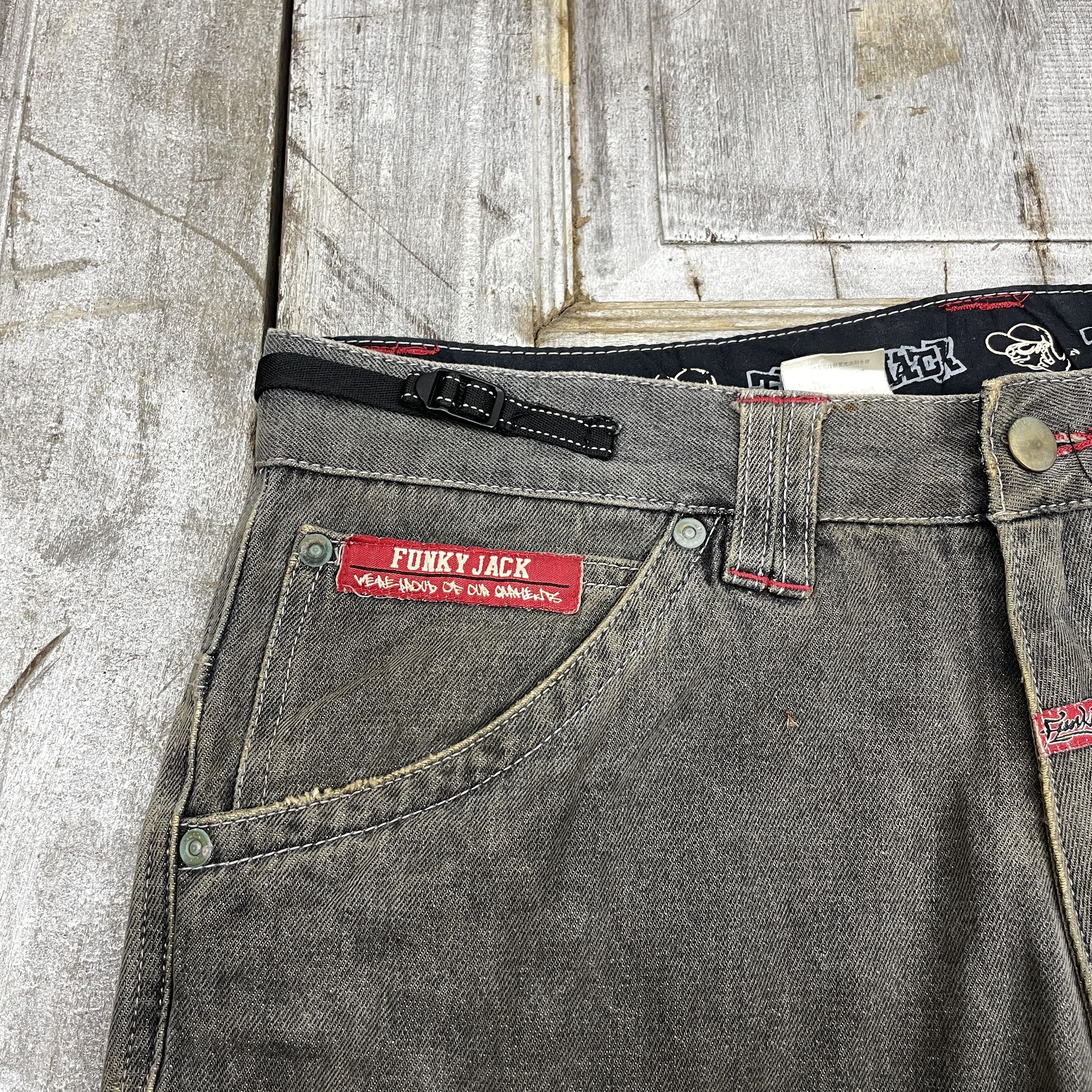 Japanese Brand Vintage Funky Jack Distressed Baggy Cargo Pants-wc294 Size US 33 - 5 Thumbnail