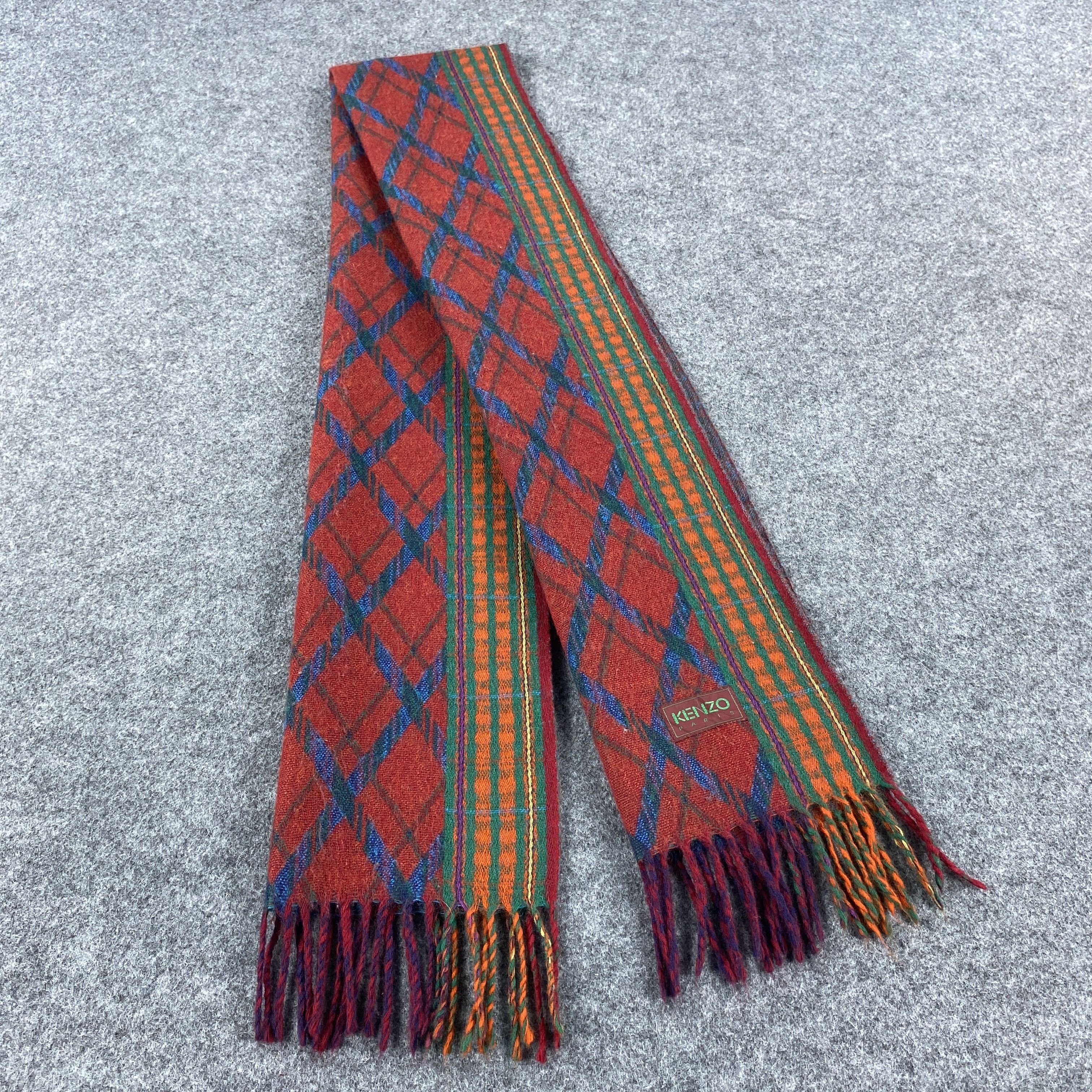 Designer × Kenzo × Vintage GF10443 Kenzo Scarf Neck Wear Muffler Nova Check Size ONE SIZE - 1 Thumbnail
