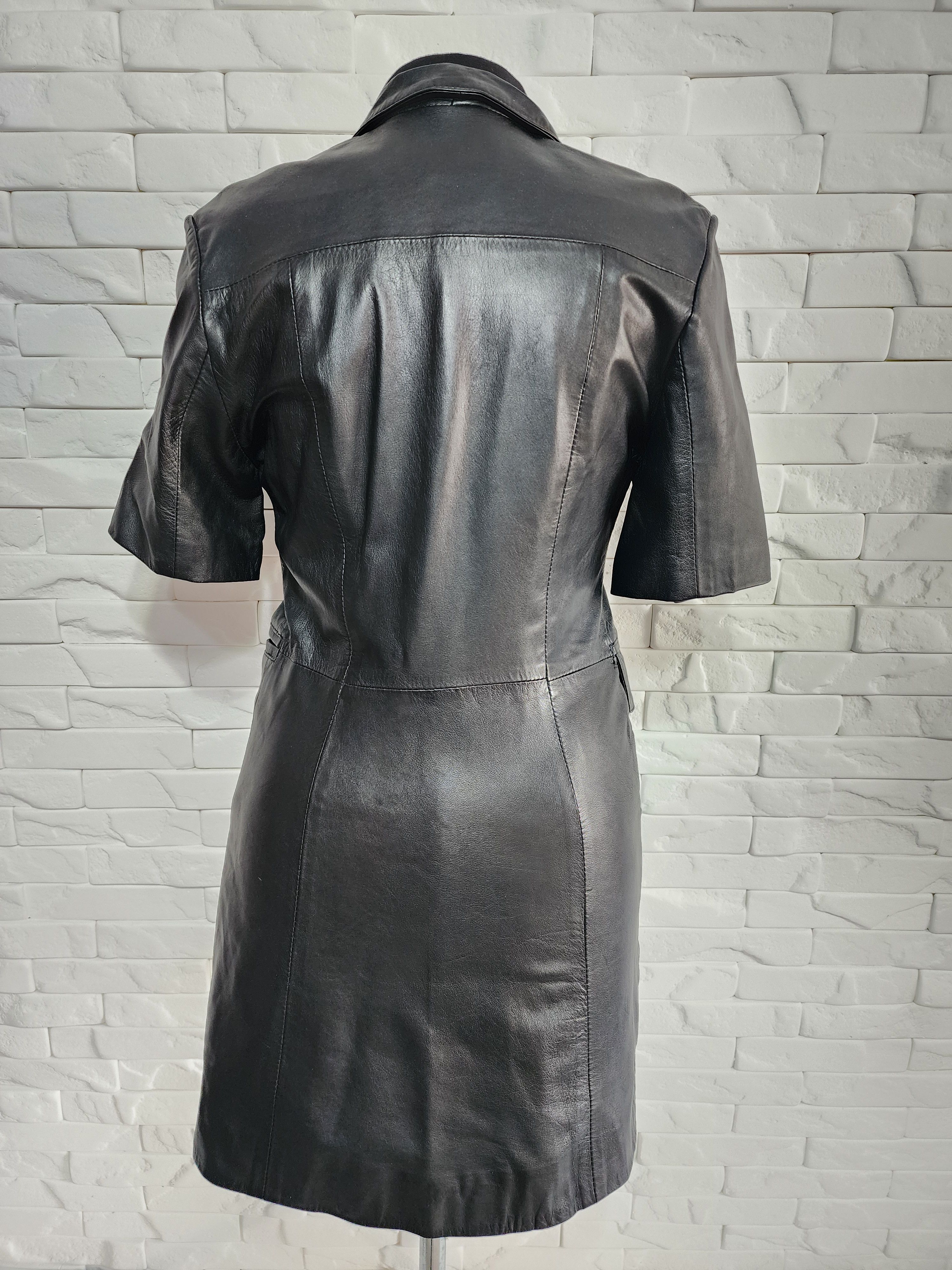 Genuine Leather Stylish long women's leather jacket. Size M / US 6-8 / IT 42-44 - 4 Thumbnail