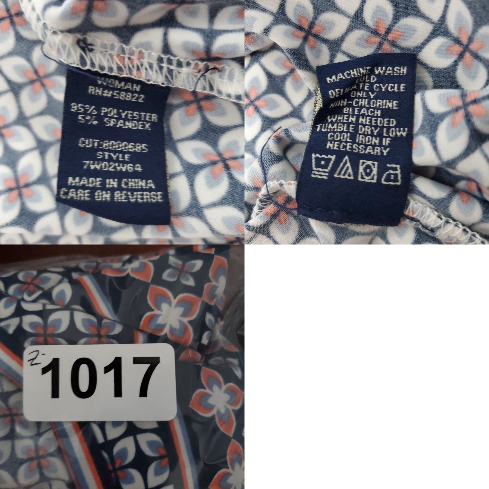 Vintage VINTAGE? No. Max Edition Shift Dress Women 2X Blue Geometric Print Short Sleeve Boho NWT Size 40" / US 18 - 9 Thumbnail