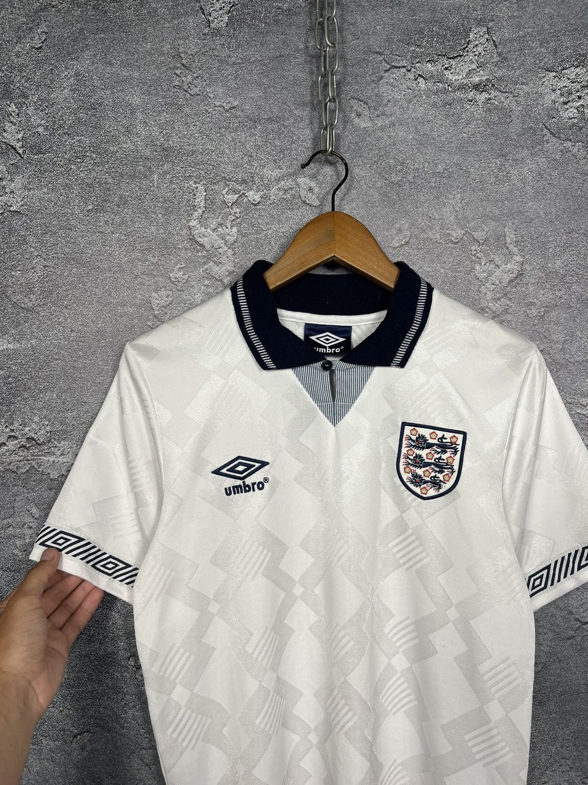 Umbro Vintage 1990 England Umbro Reproduction Jersey Size S Size US S / EU 44-46 / 1 - 3 Thumbnail
