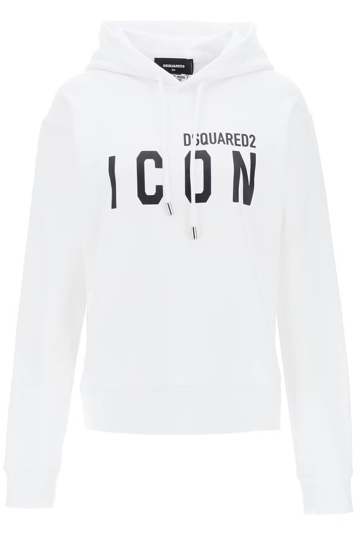 image of Dsquared2 O1S22I1N0424 Icon Hoodie In White, Women's (Size XS)