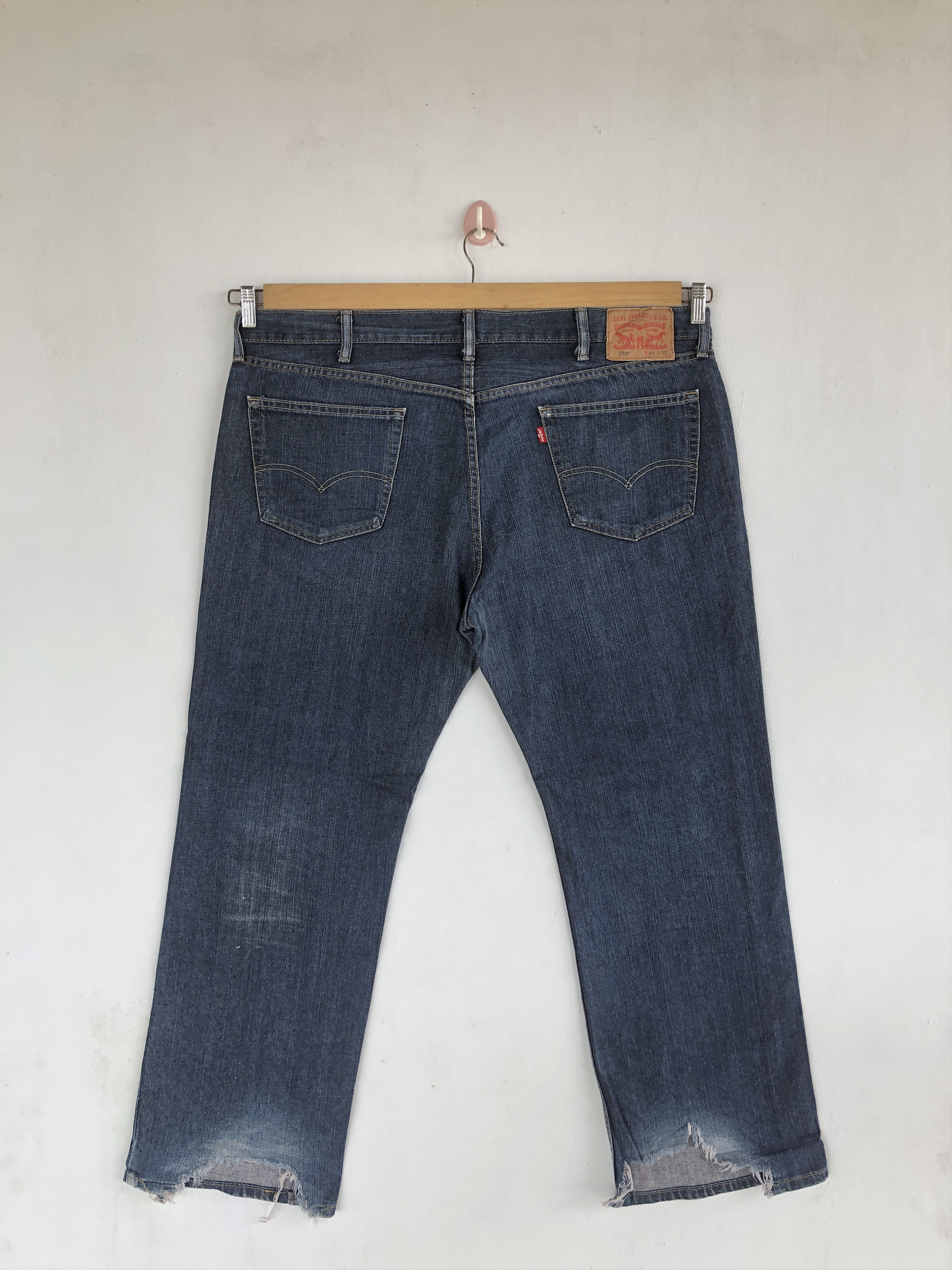Levi's Crazy Y2K Baggy Levi's 559 Jeans Dark Blue Levis Cyber Denim Size US 42 / EU 58 - 2 Thumbnail