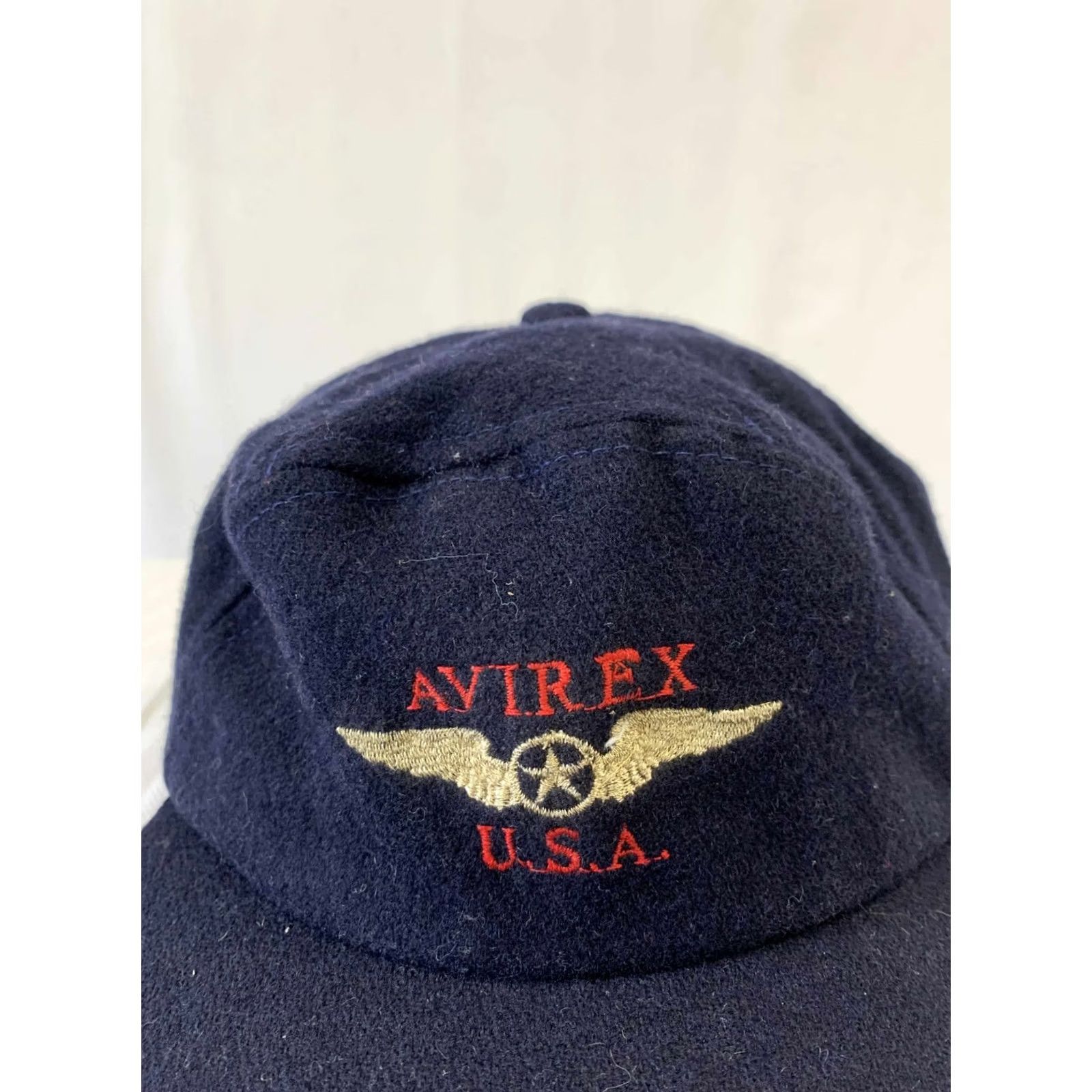 Avirex VINTAGE Avirex USA Navy Blue Wool/Acrylic Baseball Cap Hat One Size Navy blue Men Wool/Acrylic Cap USA 90s Vintage Mens Size ONE SIZE - 6 Thumbnail