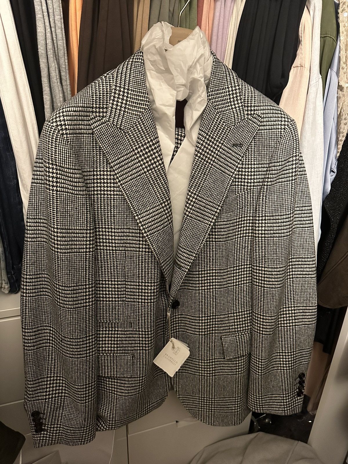 Brunello Cucinelli Brunello Cucinelli prince of Wales Suit Size 50L - 12 Thumbnail
