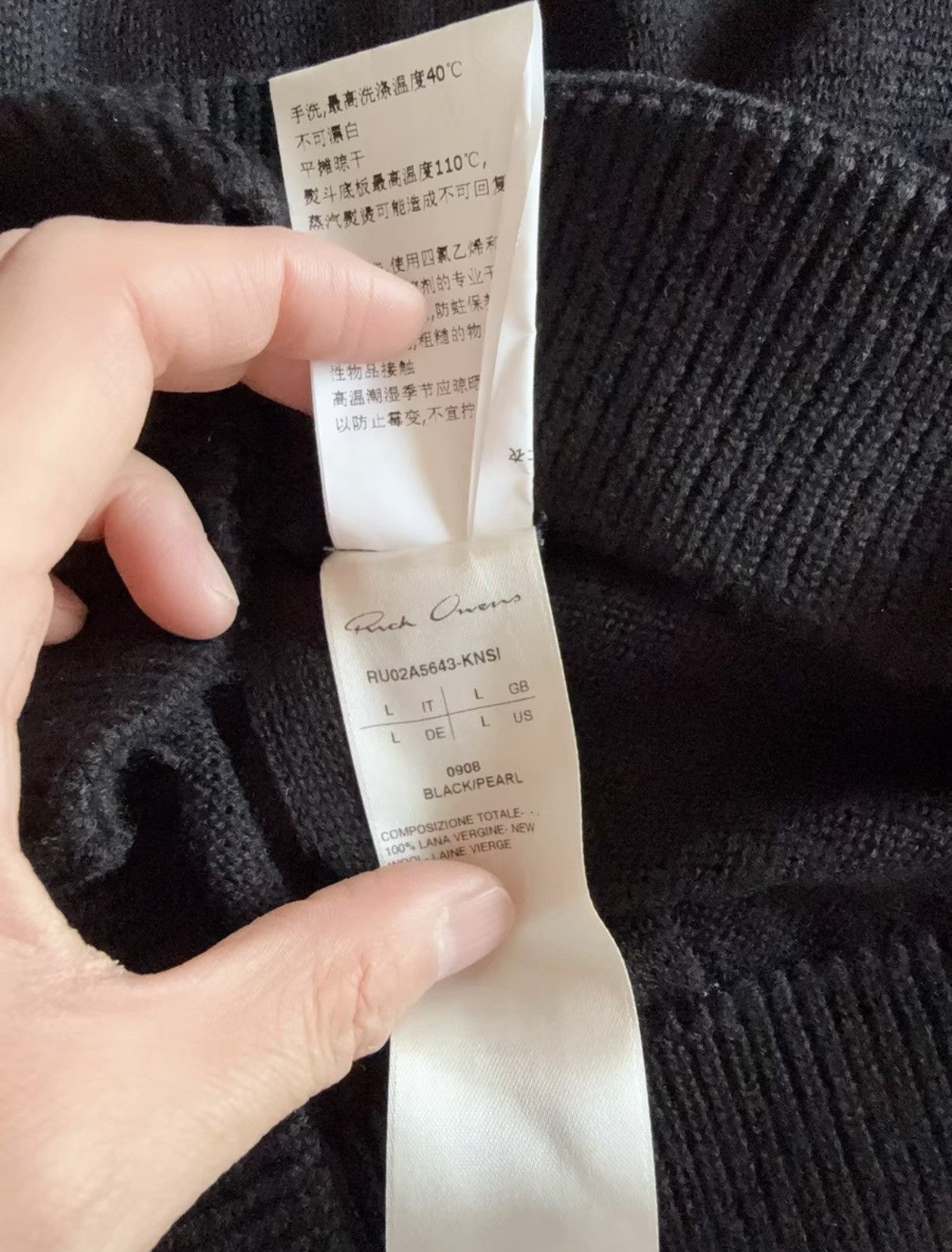 Rick Owens Rick Owens Mainline Men's Knitwear Size US L / EU 52-54 / 3 - 3 Thumbnail