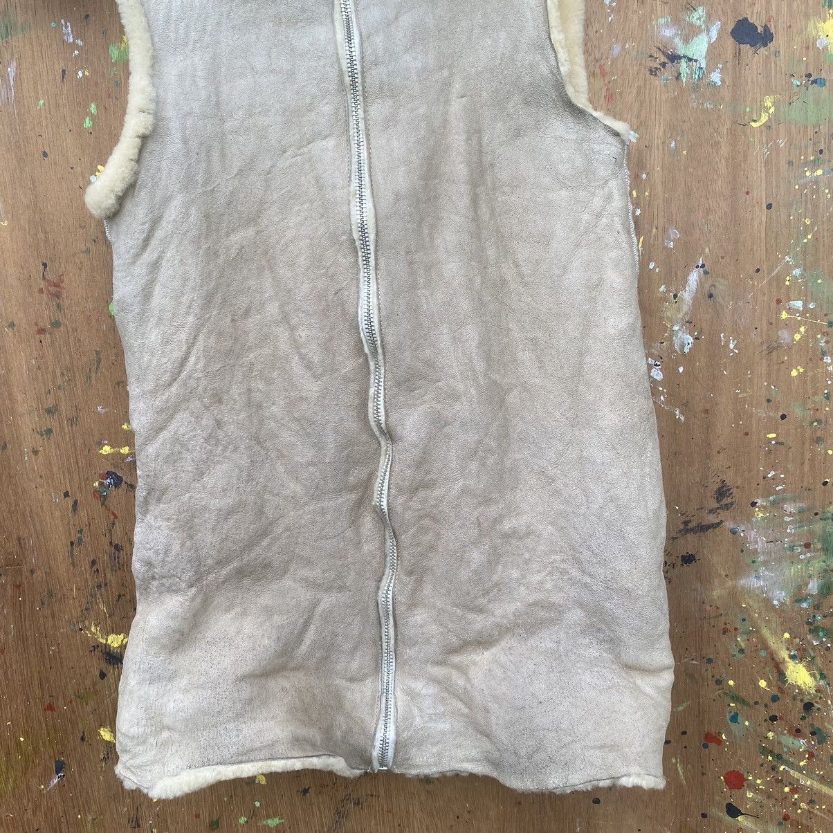 A.P.C. × Leather × Vintage Vintage APC Sherpa Leather Vest Size S / US 4 / IT 40 - 2 Thumbnail