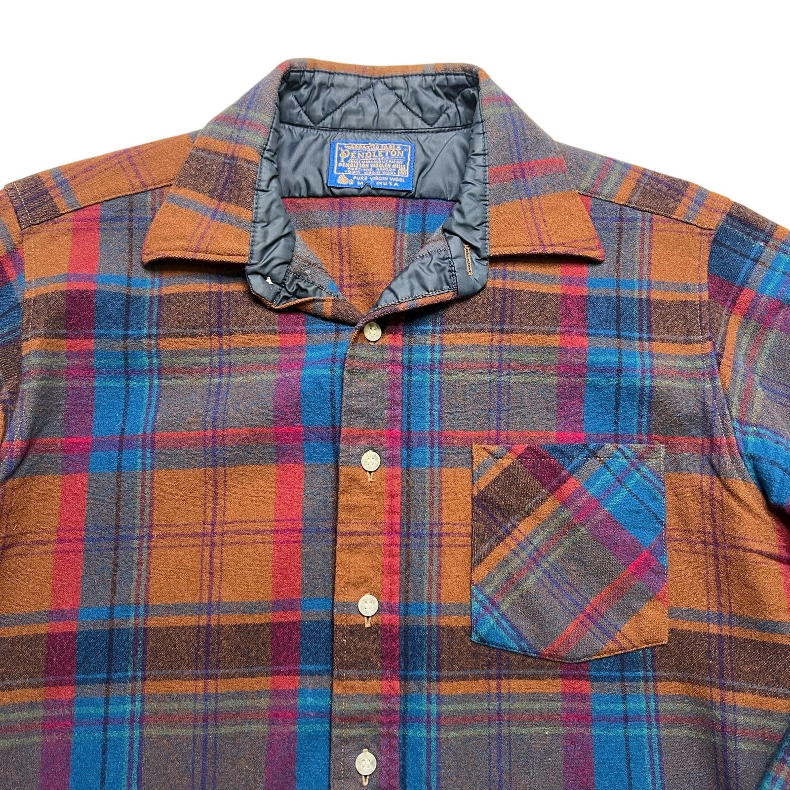 Pendleton Vintage Pendleton Wool Plaid Shirt Quilted Lined USA Size M Size US M / EU 48-50 / 2 - 3 Thumbnail