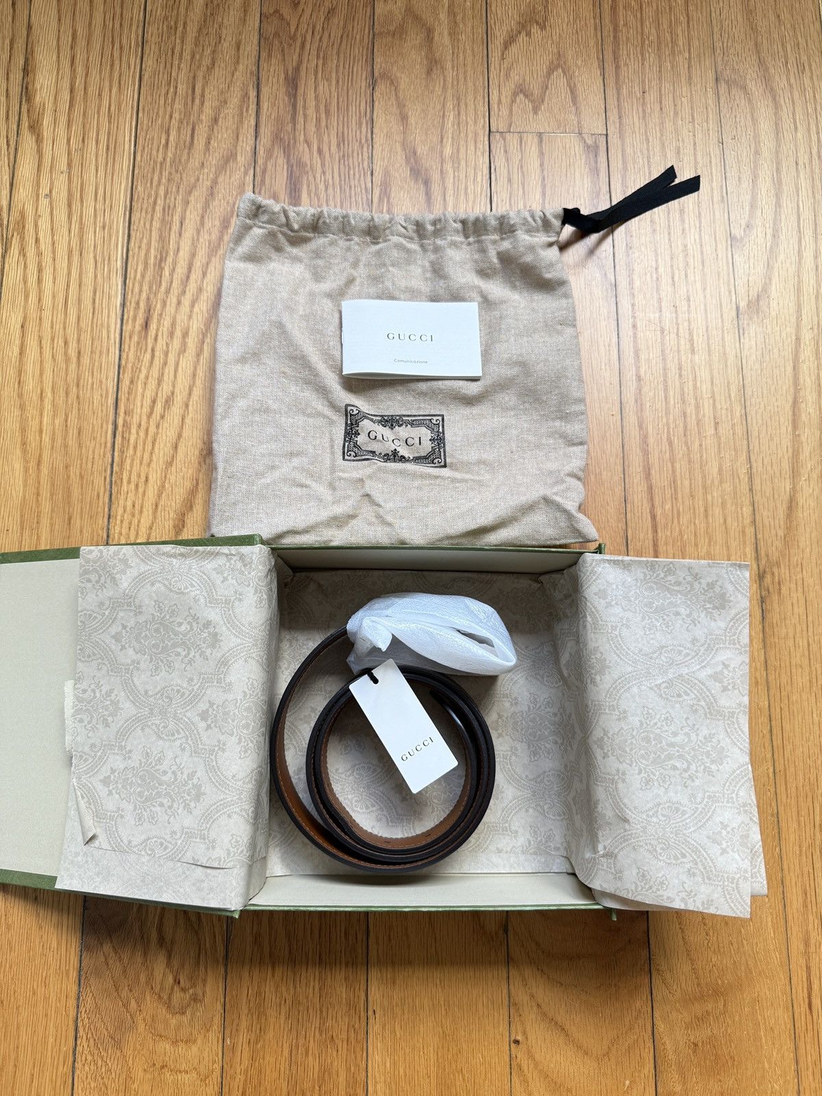 Gucci Gucci Brown BELT WITH INTERLOCKING G DETAIL size 90 Size 32 - 6 Thumbnail