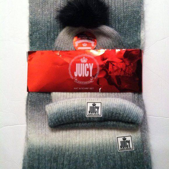 Juicy Couture JUICY COUTURE WOMEN'S NEW ACRYLIC BLEND SCARF+HAT SET Size ONE SIZE - 2 Thumbnail