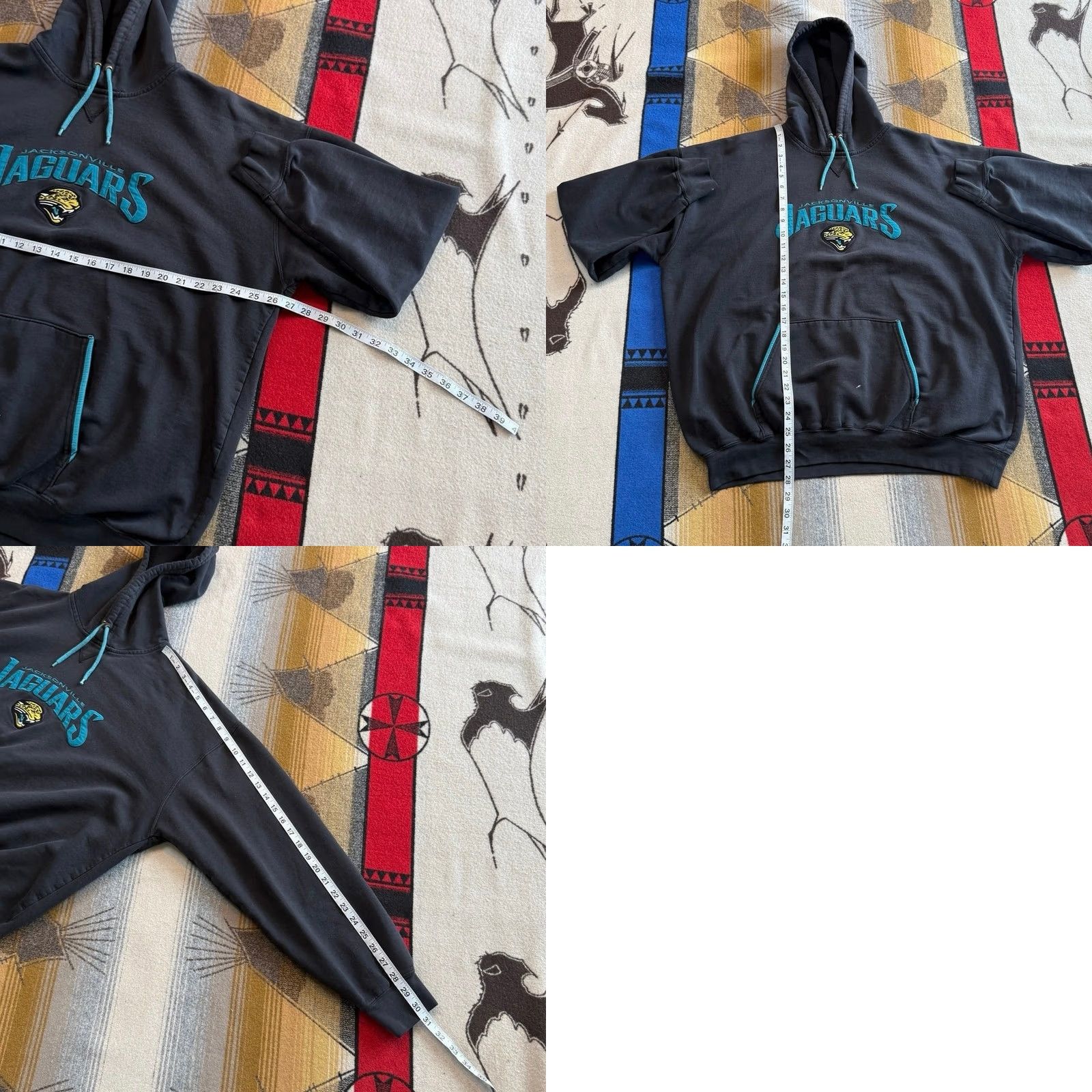 NFL VINTAGE NFL Jacksonville Jaguars Hoodie Sweatshirt XL Black Football Mens 90s Y2K Size US XL / EU 56 / 4 - 8 Thumbnail