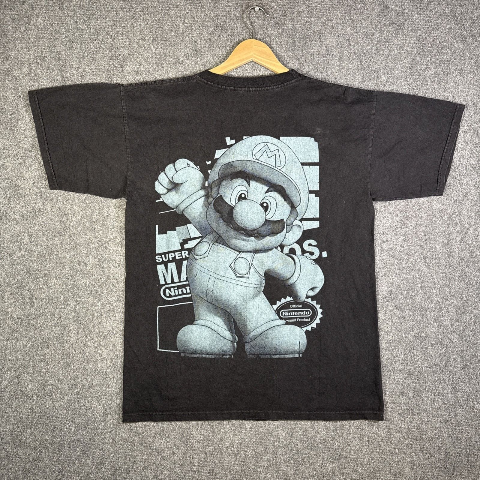 Nintendo Vintage Super Mario World Shirt Mens XL Black 90s Rap Tee Ca Size US XL / EU 56 / 4 - 5 Thumbnail