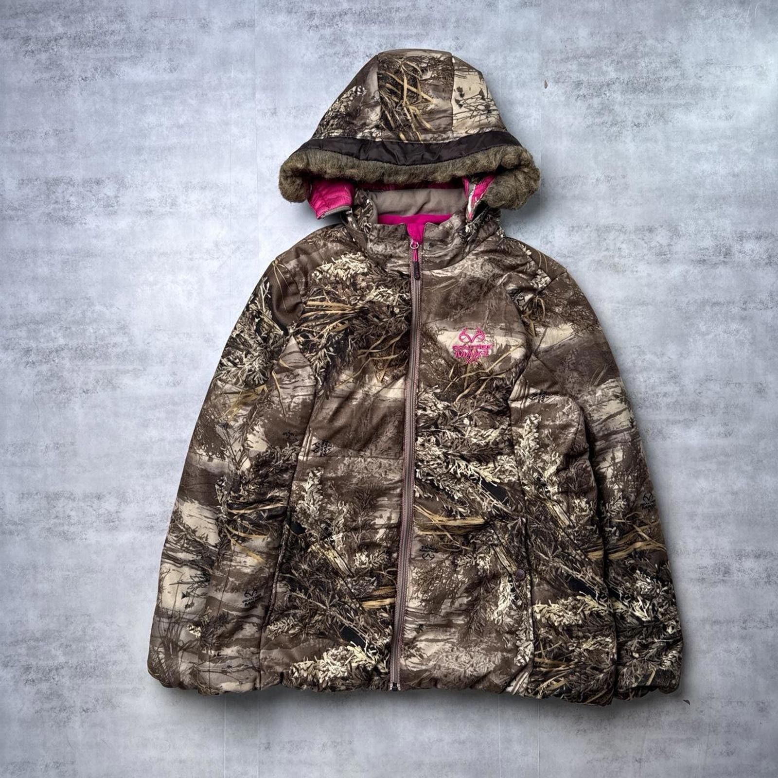 Realtree Y2K Realtree Hooded Polar Camo Jacket Size XL / US 12-14 / IT 48-50 - 1 Thumbnail