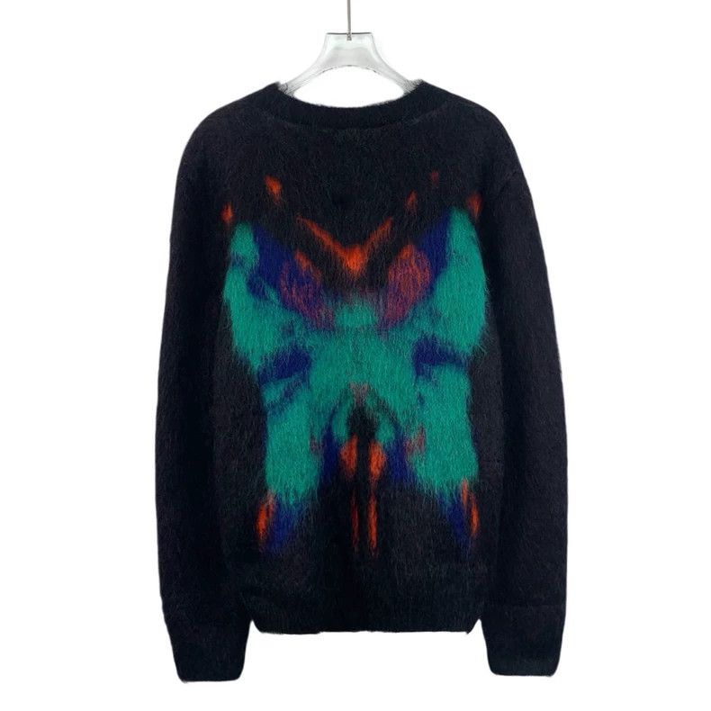 Louis Vuitton Louis Vuitton 23 Black Butterfly Intarsia Mohair Crew Neck Size US M / EU 48-50 / 2 - 2 Thumbnail
